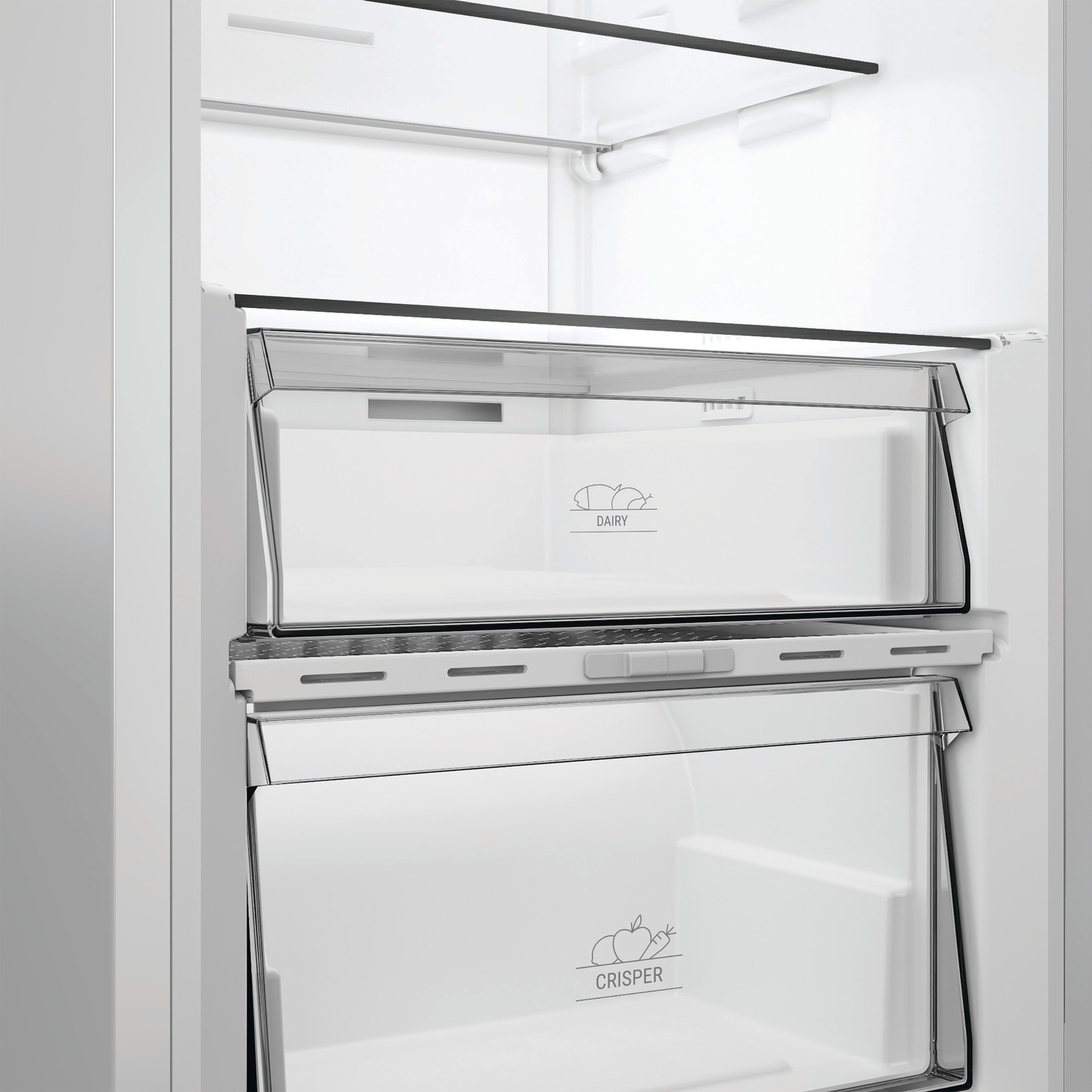 BAUKNECHT Kühlschrank KR 186GD W »KR 186GD W« 186,5 cm hoch 59,7 cm breit SmoothFit - 90°-Türöffnung für mehr Komfort