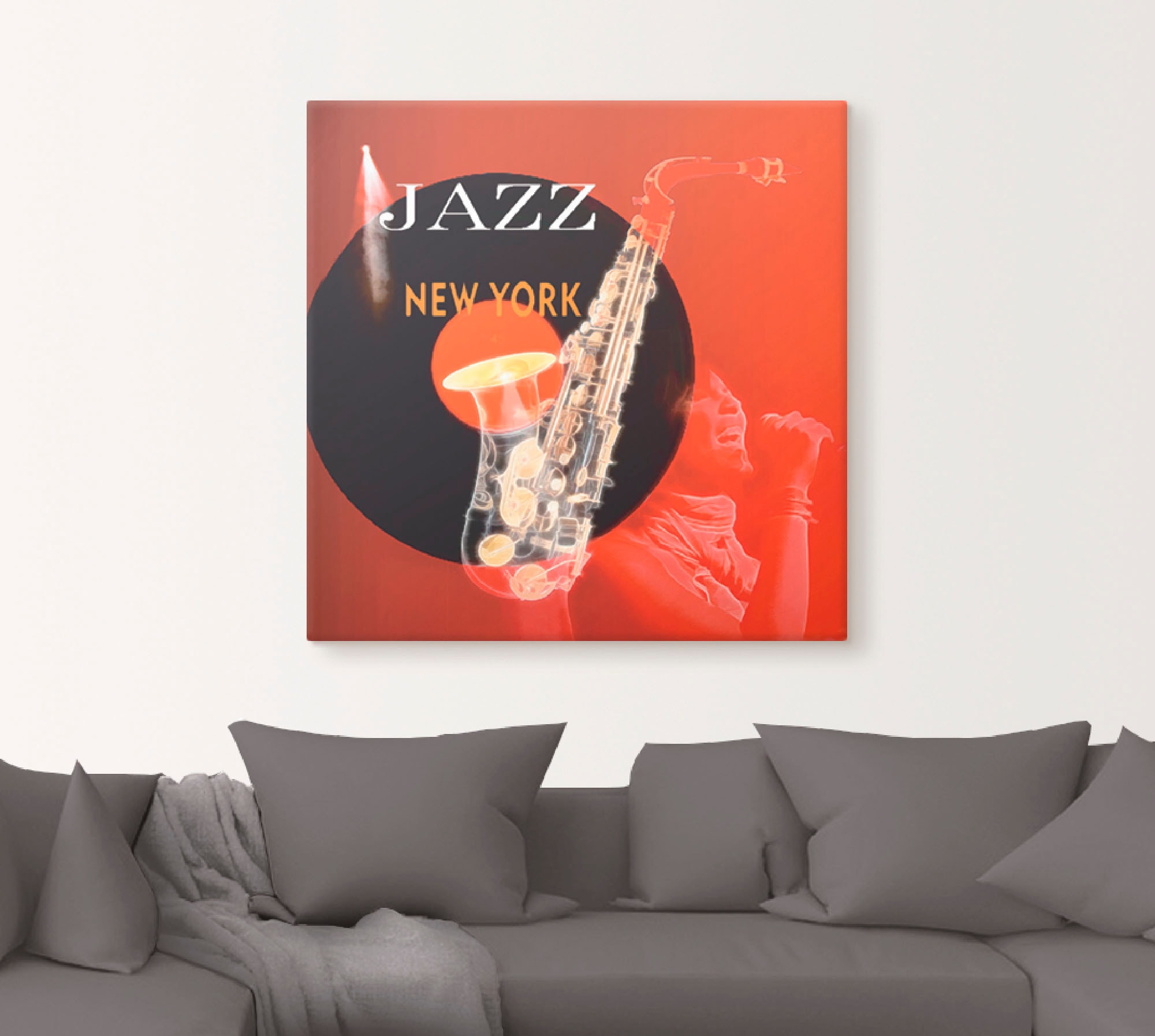 Artland Wandbild »Musik abstrakte Collage«, Instrumente, (1 St.), als Leinwandbild, Poster in verschied. Größen