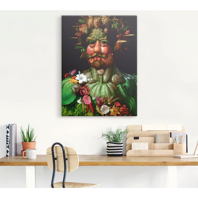 Artland Wandbild »Vertumnus (Kaiser Rudolf II.). 1590«, Porträts, (1 St.),  als Leinwandbild, Wandaufkleber oder Poster in versch. Größen im OTTO  Online Shop