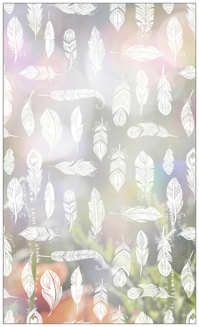 MySpotti Fensterfolie »Look Leaves white«, halbtransparent, glattstatisch  haftend, 60 x 100 cm, statisch haftend OTTO Online Shop
