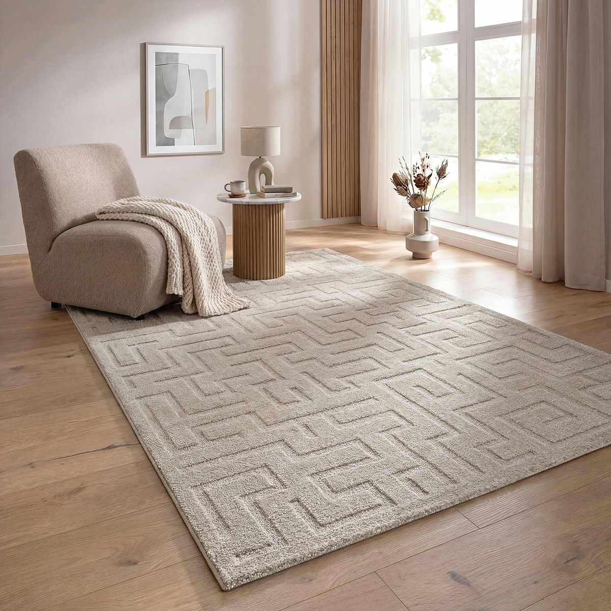 the carpet Designteppich »Elisa« rechteckig 15 mm Höhe mit klaren geometrischen Formen und Linien