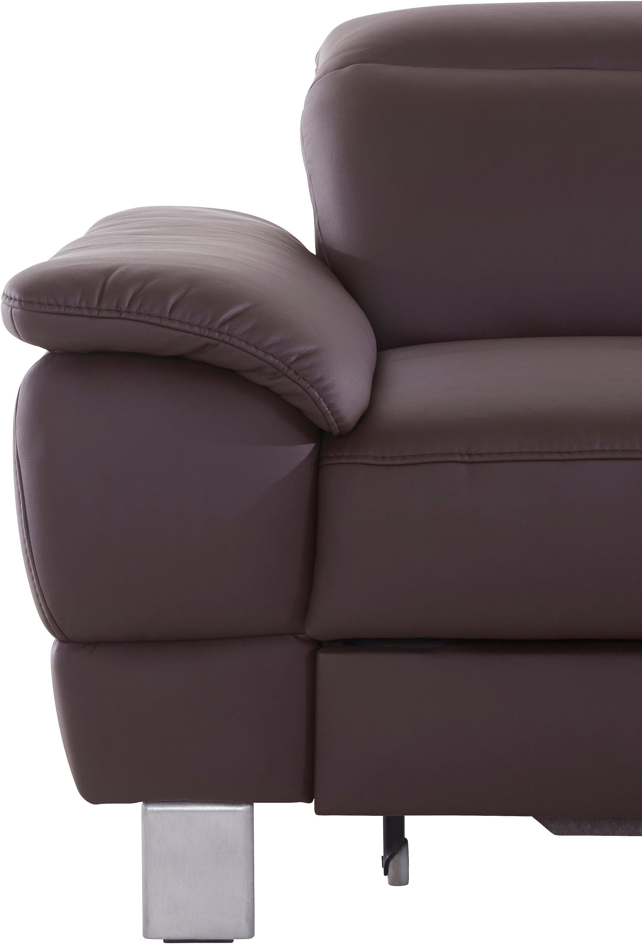 exxpo - sofa fashion Ecksofa »Mantua 2, inkl. Kopf- bzw. Rückenverstellung, bequem, L-Form«, wahlweise mit Bettfunktion und Bettkasten, tolle Verarbeitungsdetails