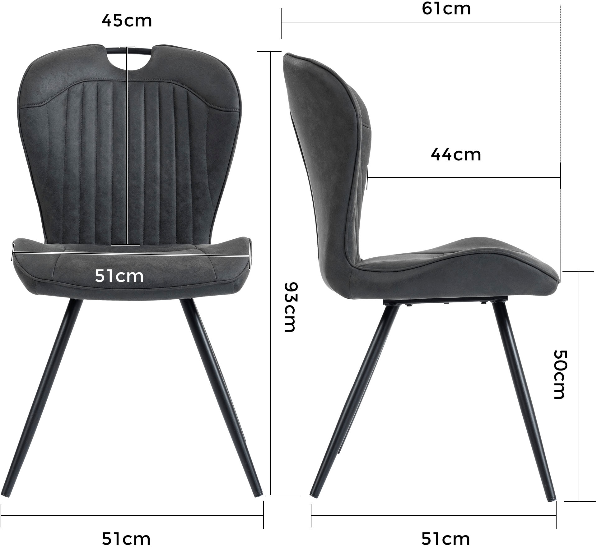 Duo Collection Esszimmerstuhl »Zoe Esszimmerstuhl, 4er-Set« (Set) 4 Stk.robuster Stoff- oder Mikrofaserbezug, mit Griff