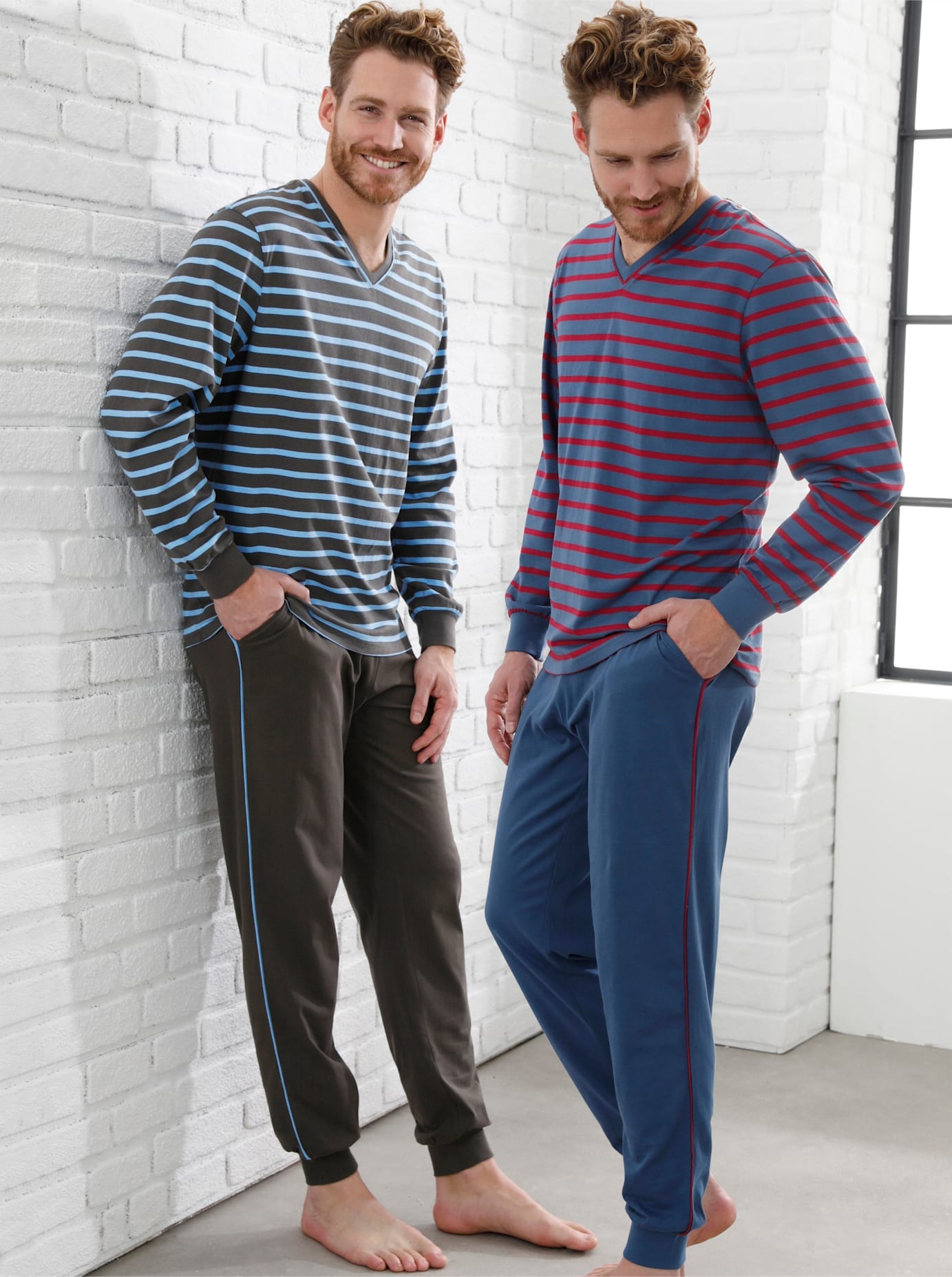 Wäschepur Herren Schlafanzug in blau, Größe 56/58