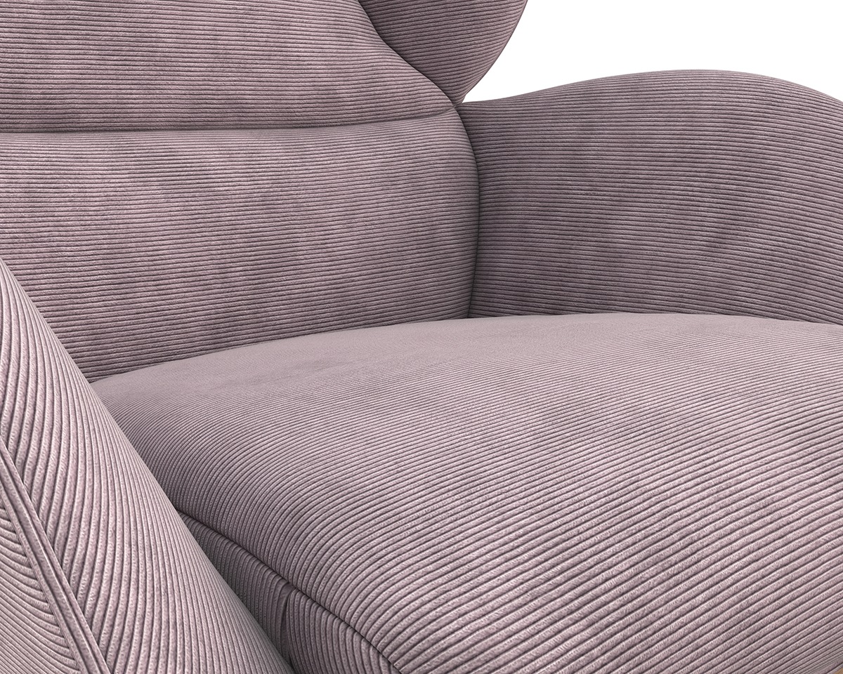 FLEXLUX Ohrensessel »Adria«, Stil & Komfort, organische Form, Fuß Eiche
