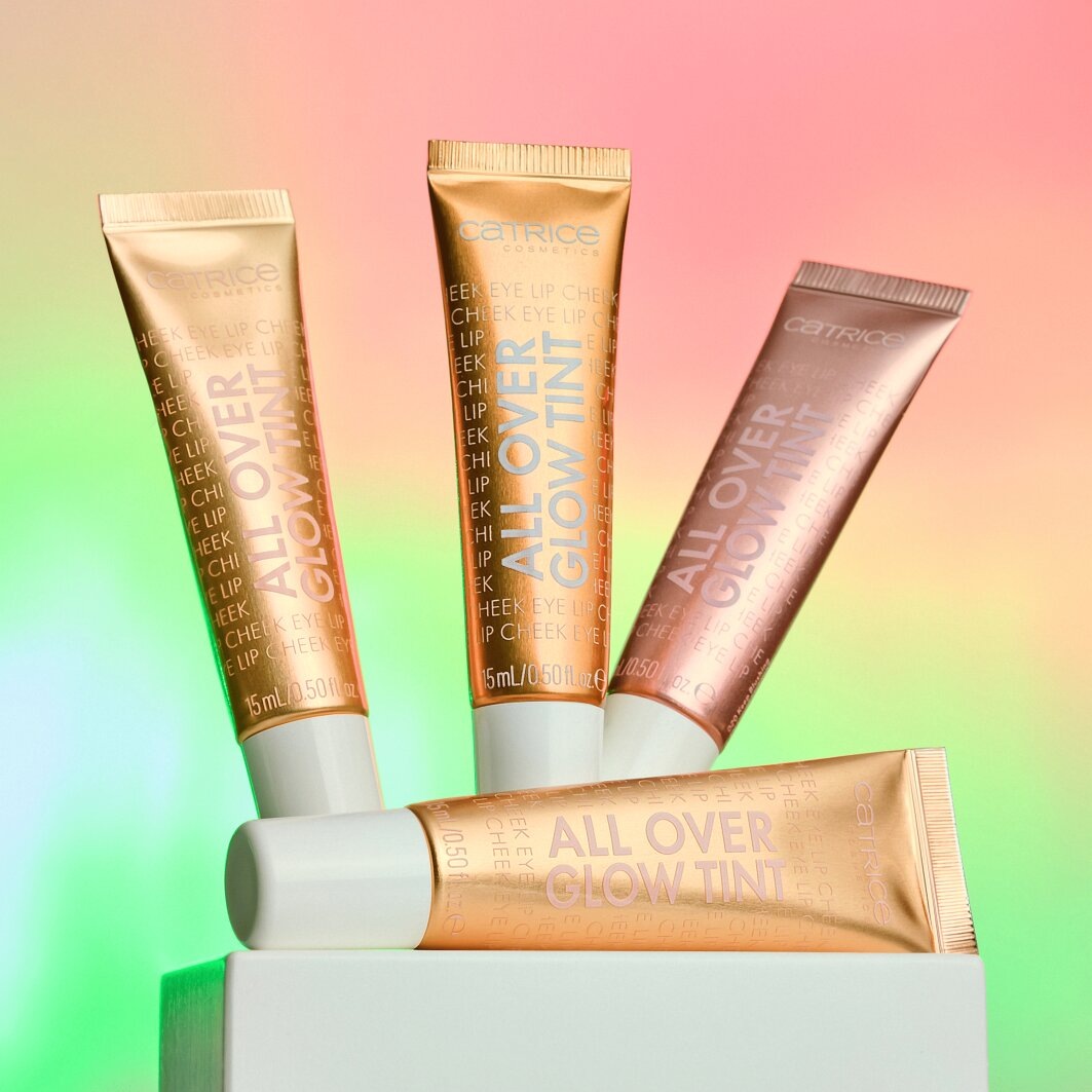 Catrice Lippenöl »All Over Glow Tint«, (Set, 3 tlg.), Sanfter Schimmer, mit Vitamin C, vegan und ohne Parfüm.