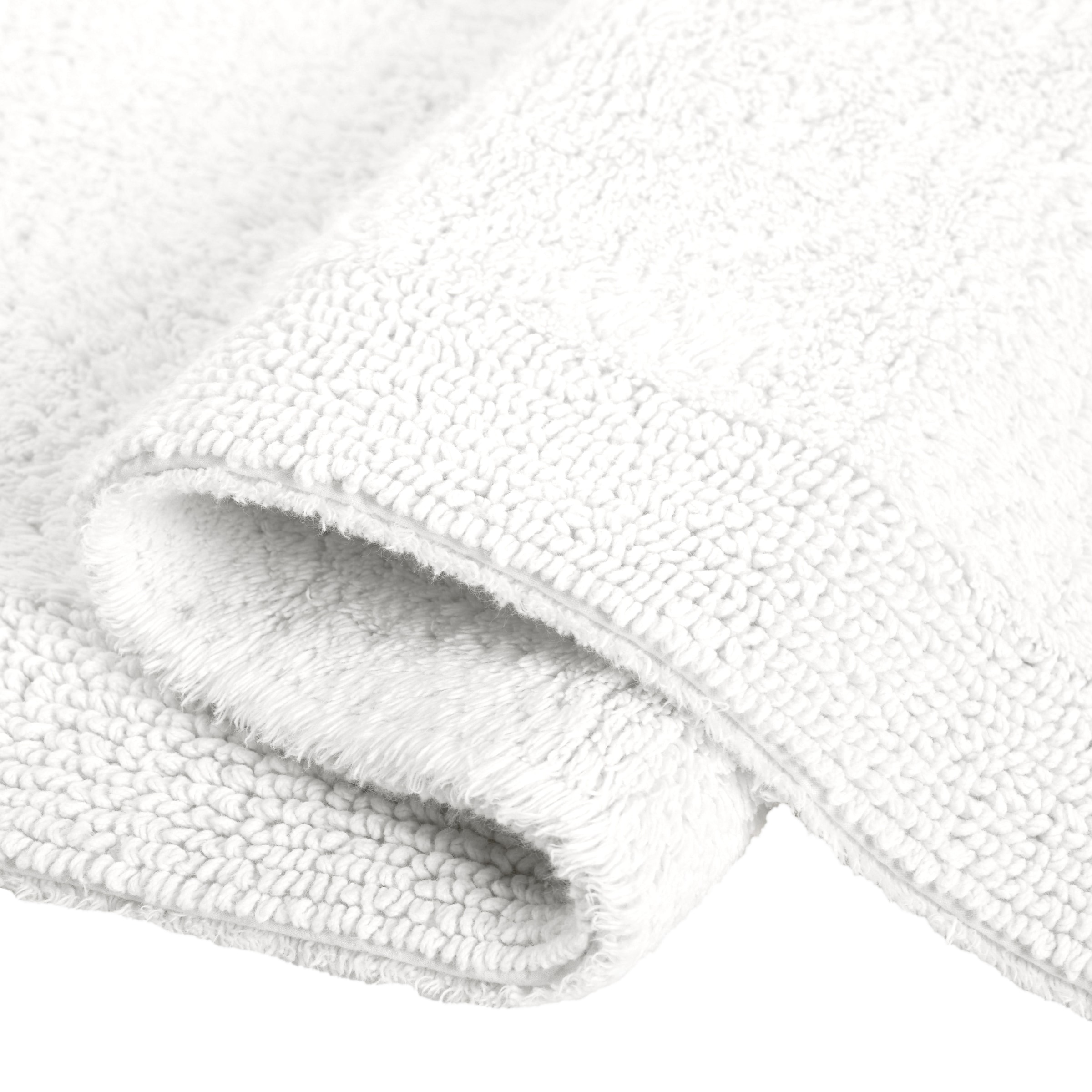 my home Badematte »Kapra, Badvorleger, Badezimmer Teppich« Höhe 14 mm beidseitig nutzbar | fußbodenheizungsgeeignet | strapazierfähig mit Bordüre, Badteppich, Badematte, Baumwolle