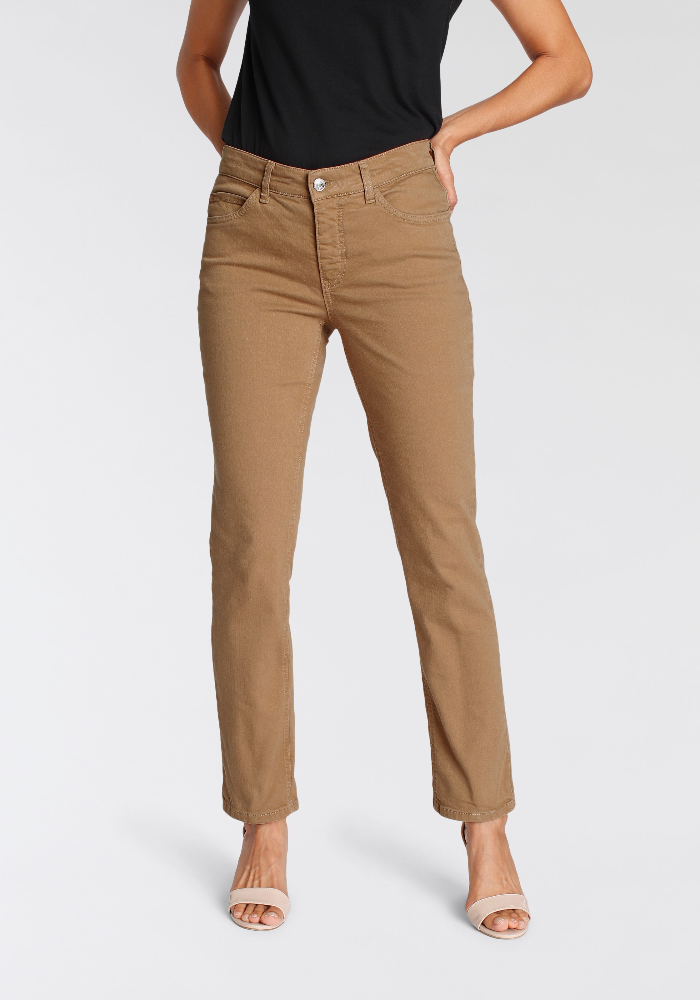 MAC Slim-fit-Jeans »Melanie Pipe Push-Up«, Formgebender Einsatz und Teilungsnähte sorgen für den besonderen Push-Up Effekt