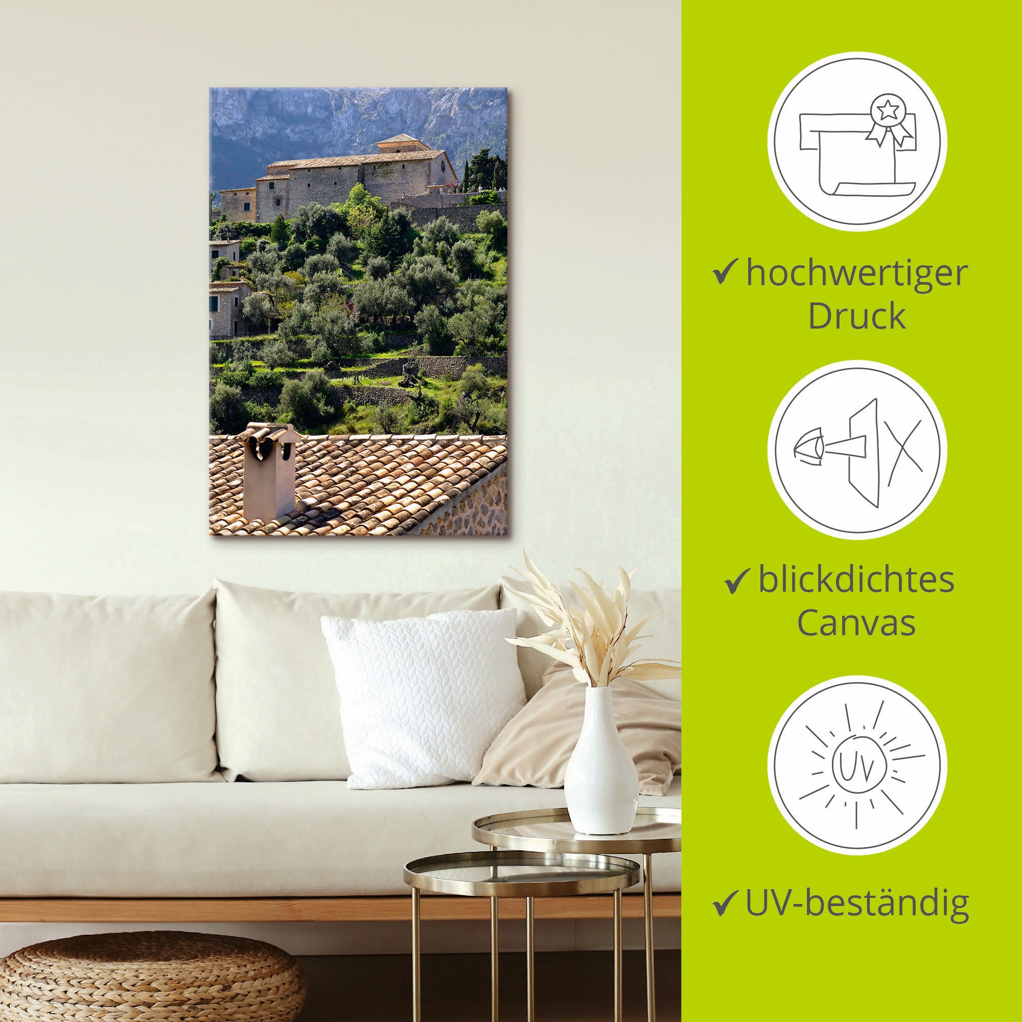 in Shop Poster bestellen OTTO Wandbild Online »Ambiente als im oder Artland Gartenbilder, Leinwandbild, Valldemossa, versch. Mallorca«, bei St.), Wandaufkleber (1 Größen Alubild,
