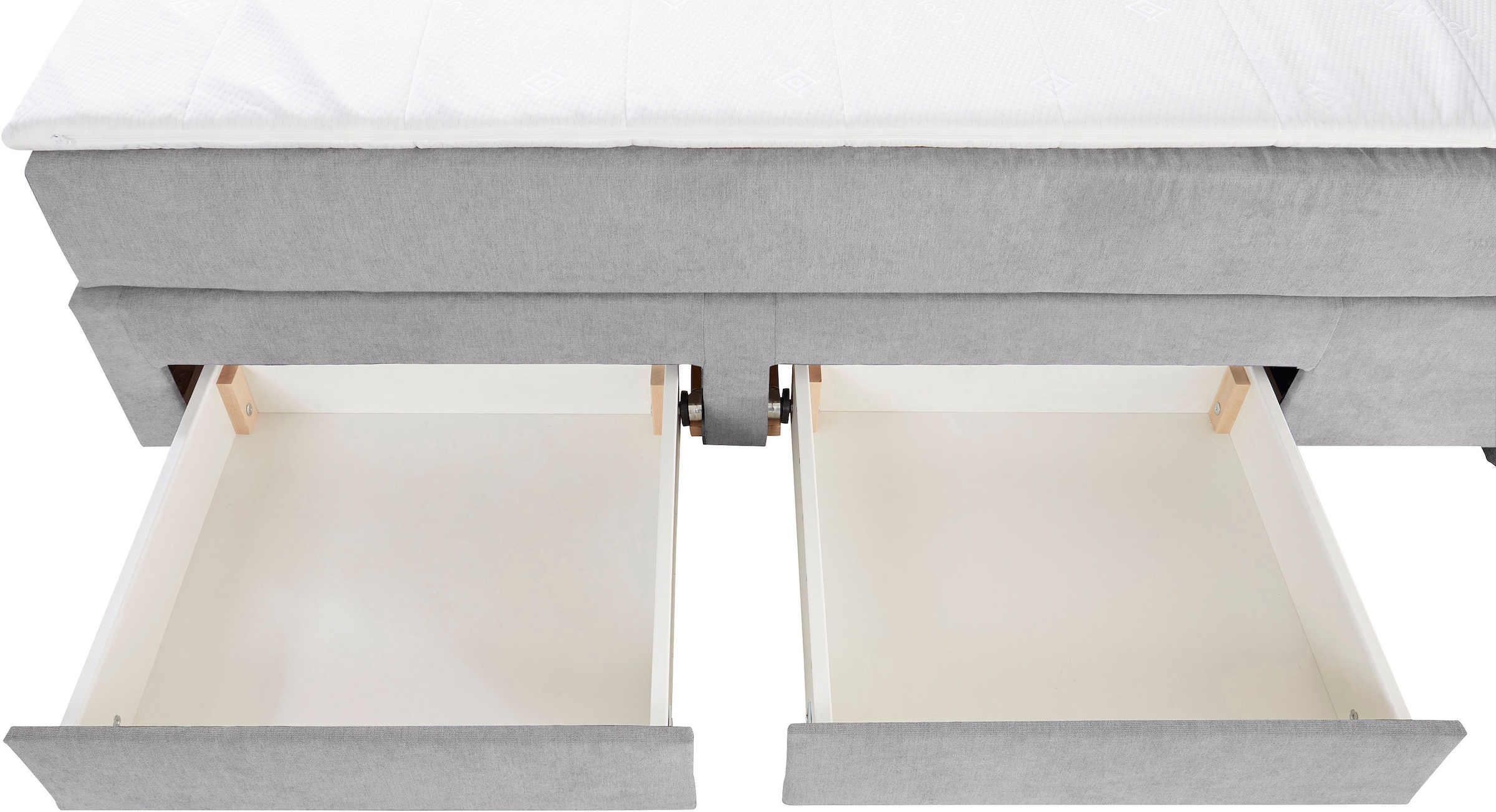 INOSIGN Boxbett »Luan« Schubkästen, LED-Beleuchtung und Topper, in Breite 120 cm und 180 cm