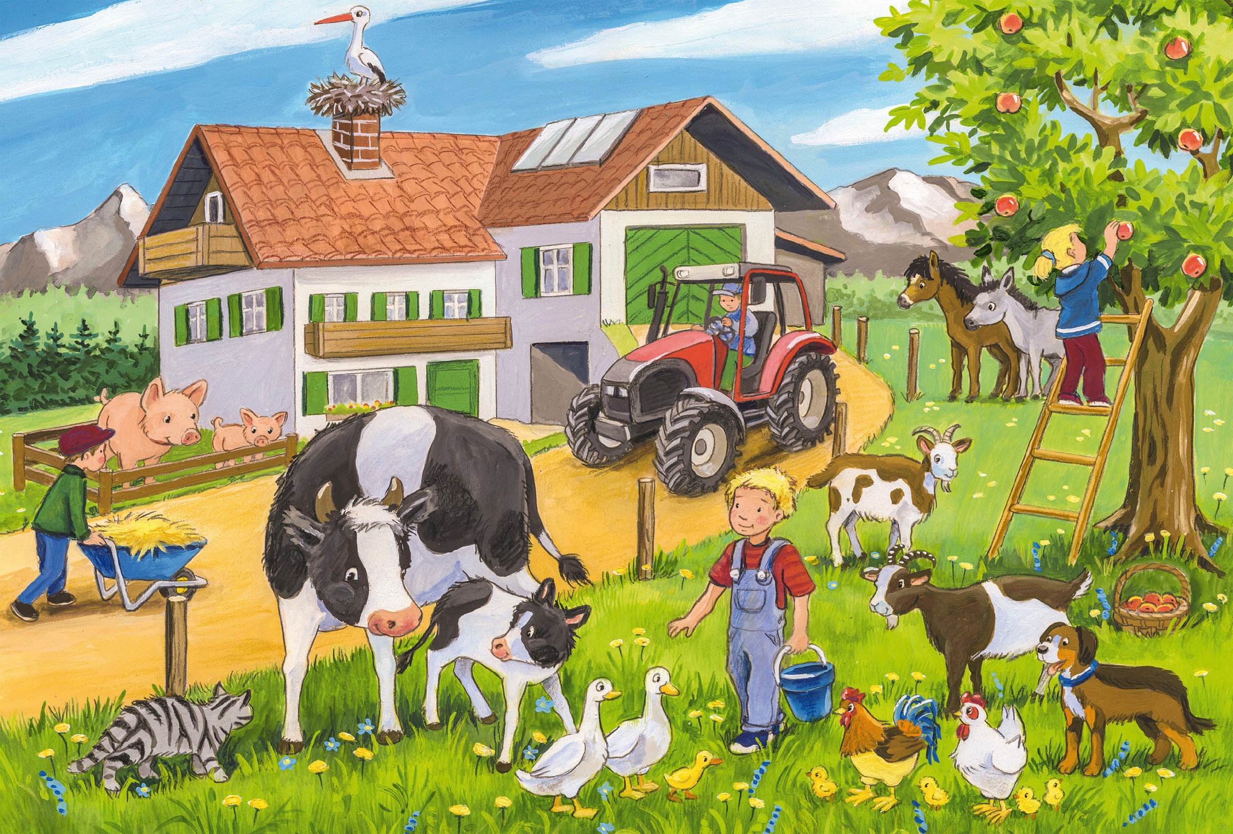 Schmidt Spiele Puzzle »Auf dem Bauernhof«, (72 tlg.), 3x24 Teile