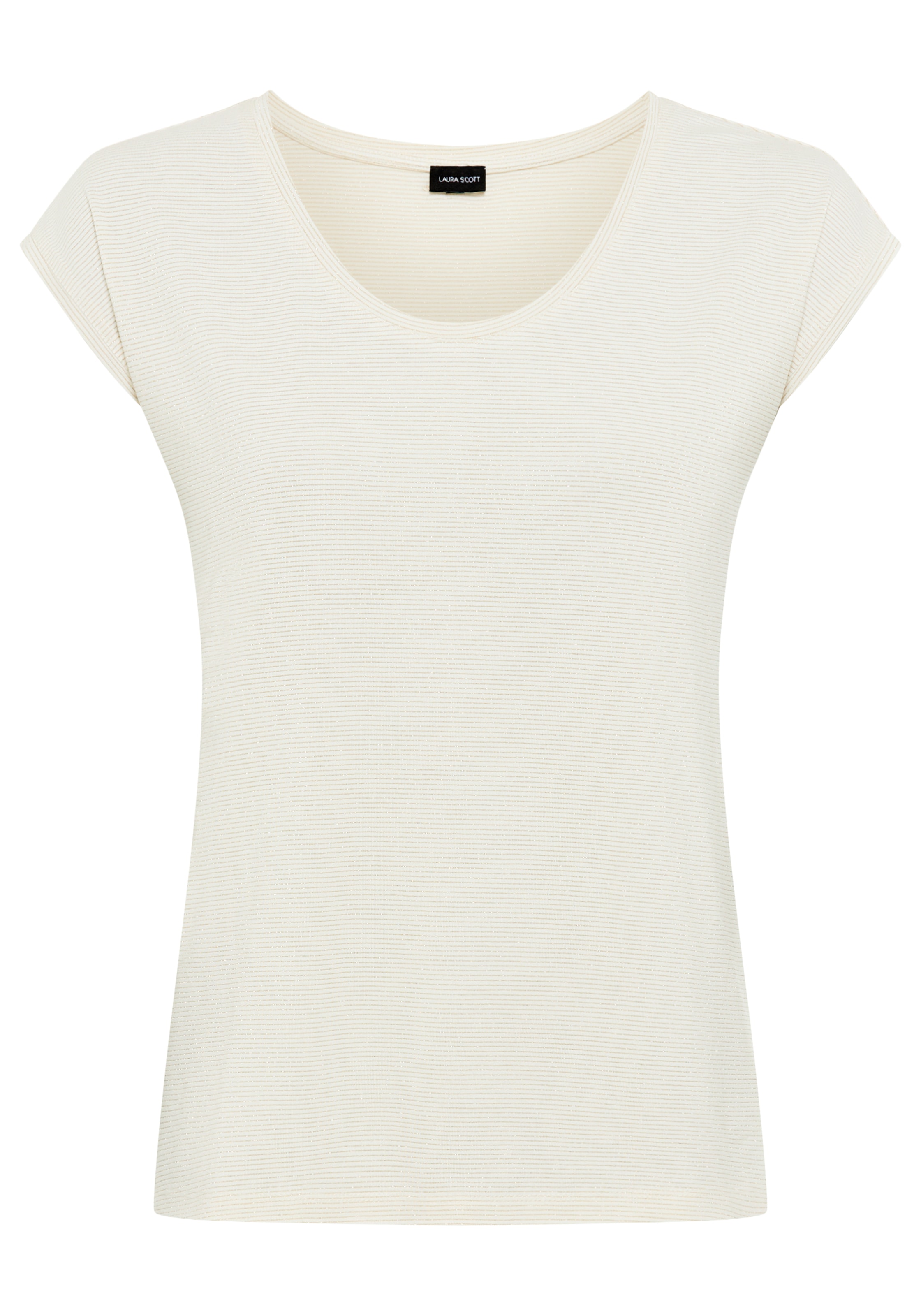 Laura Scott T-Shirt casual Stil, gestreifte Optik mit Glitzergarn