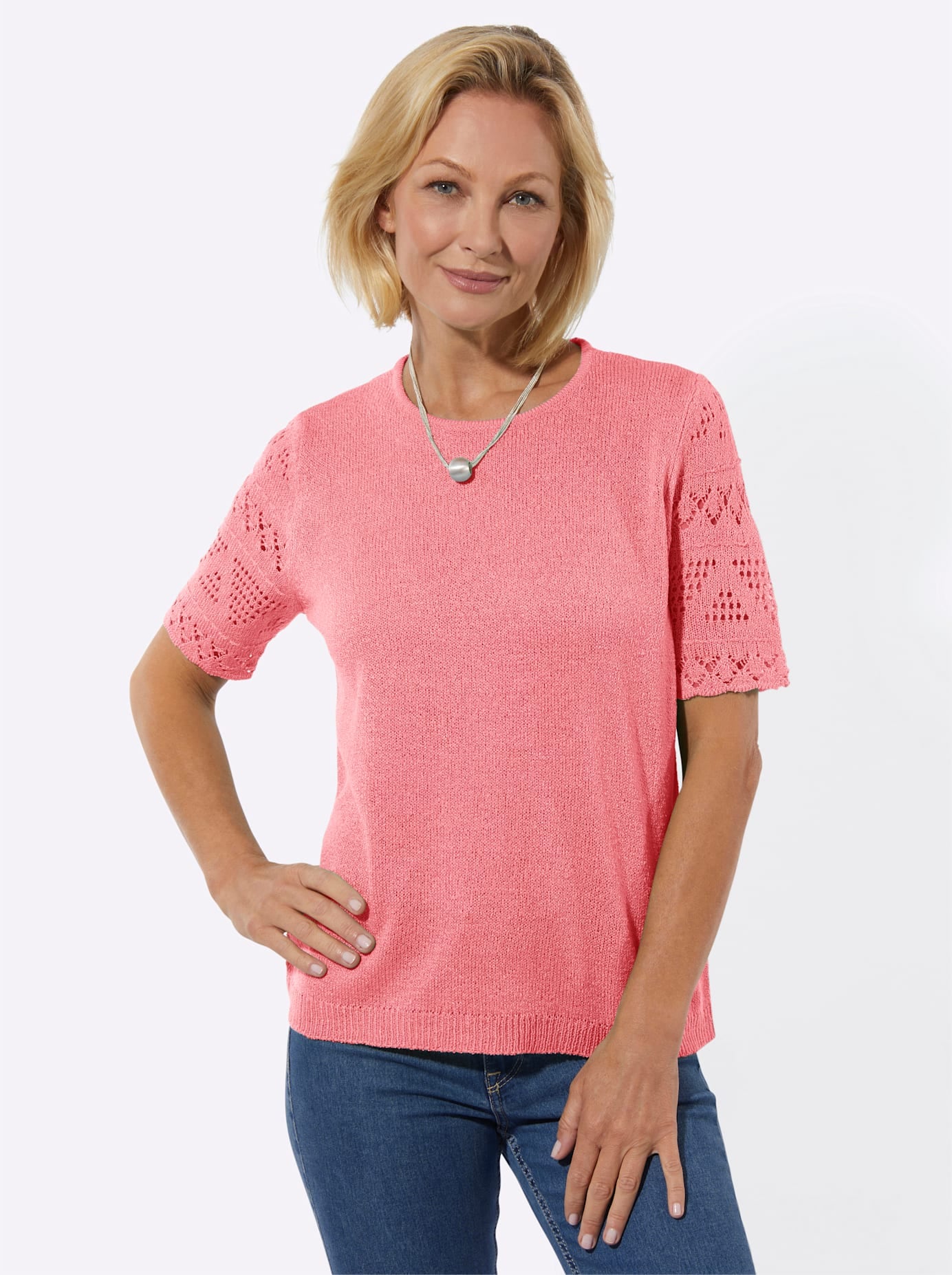 Classic Basics Kurzarmpullover »Bouclé-Pullover«
