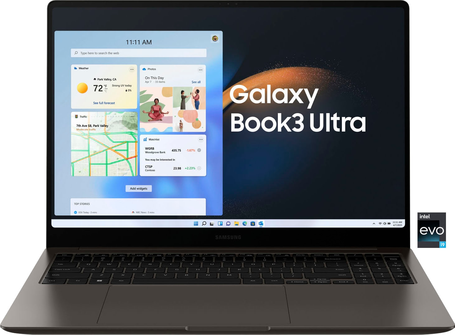 Samsung Notebook »Galaxy Book3 Ultra«, 40,62 cm, / 16 Zoll, Intel, Core i9, GeForce RTX 4070, 1000 GB SSD