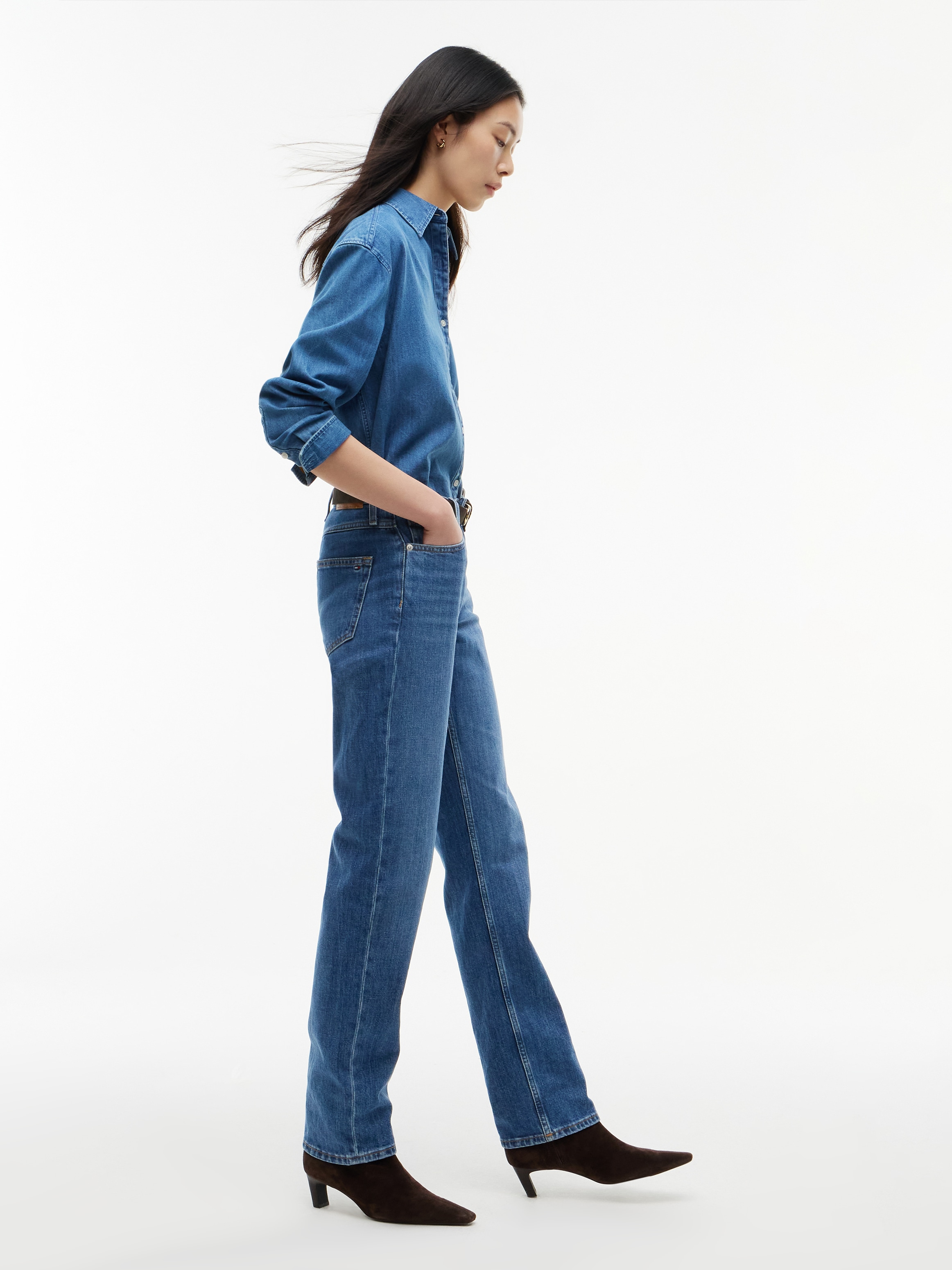 Tommy Hilfiger Skinny-fit-Jeans »HERITAGE COMO SKINNY RW« mit Tommy Hilfiger Logo-Badge, 5-Pocket-Stil