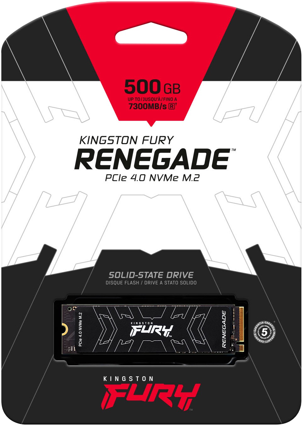 Kingston interne SSD »FURY RENEGADE 500GB«, Anschluss M.2 (2880)