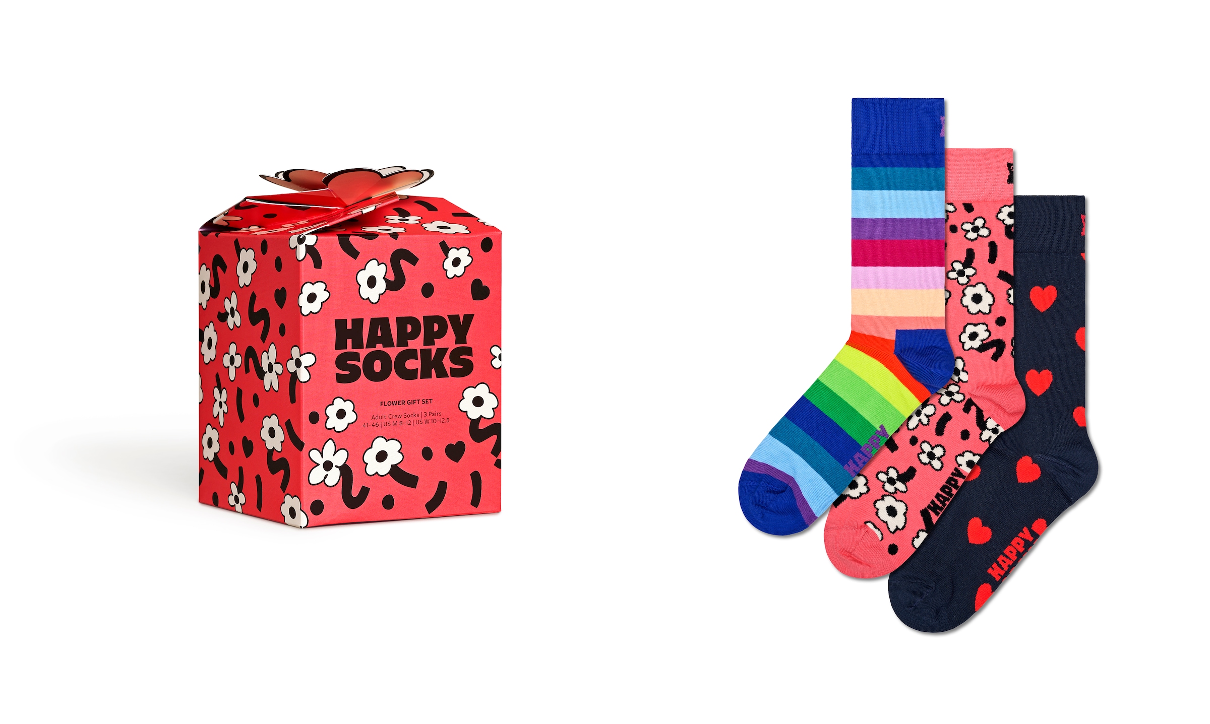 Happy Socks Socken, (Box, 3 Paar), Flower Gift Set