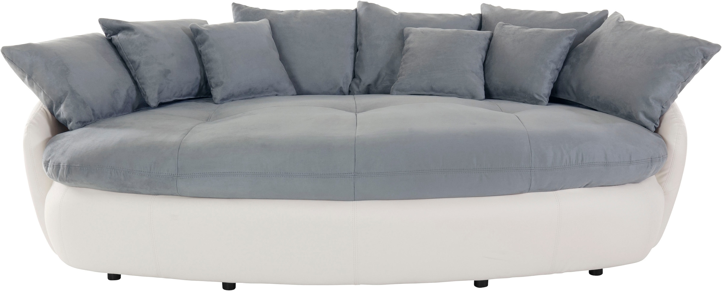 COTTA Big-Sofa »Aruba, B. 238cm, bequemer Sitzkomfort durch Wellenfedern,  Mattenoptik« gemütliches Megasofa in XXL in organischer Form mit vielen Kissen