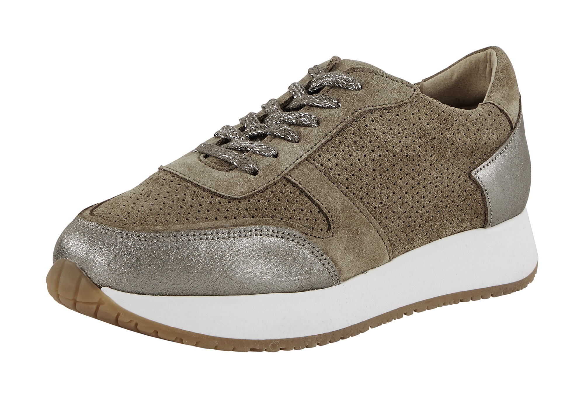 Sneaker mit Kontrastsohle
