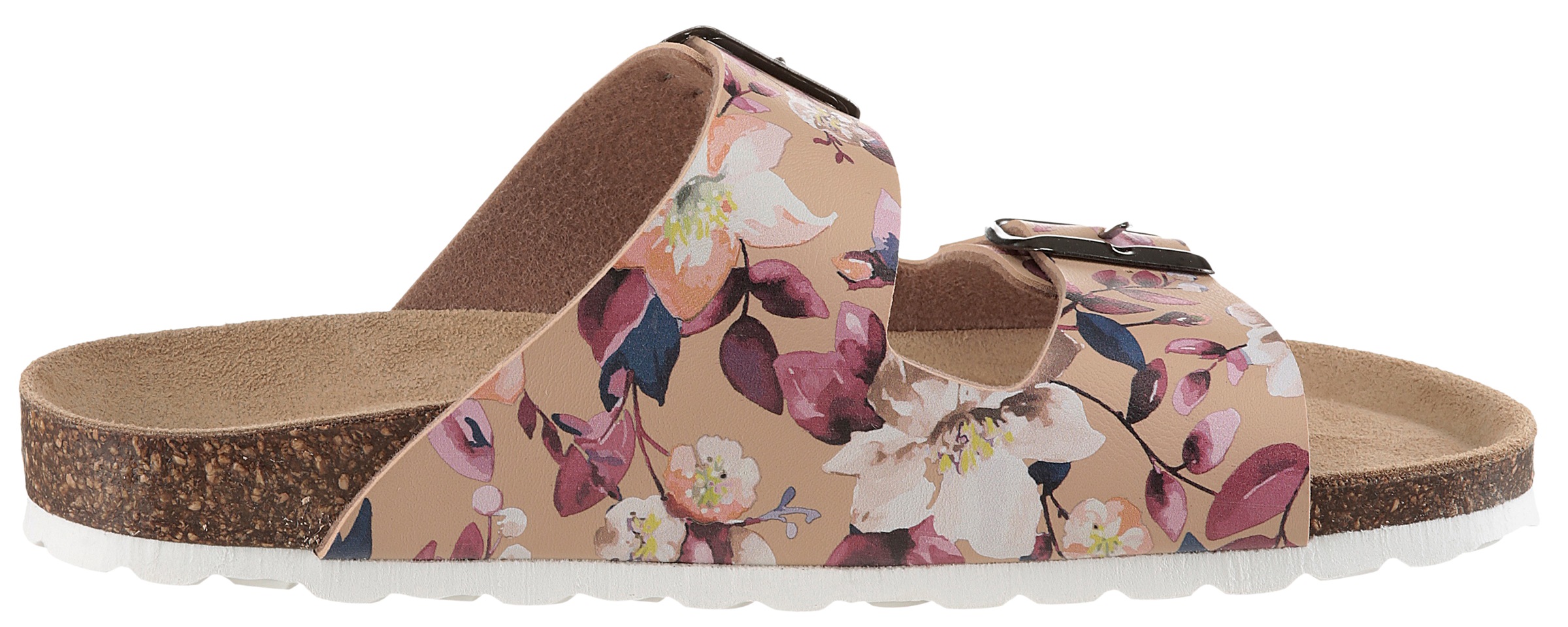Aniston SHOES Pantolette  Hausschuh, Sommerschuh mit Blumendruck - NEUE KOLLEKTION