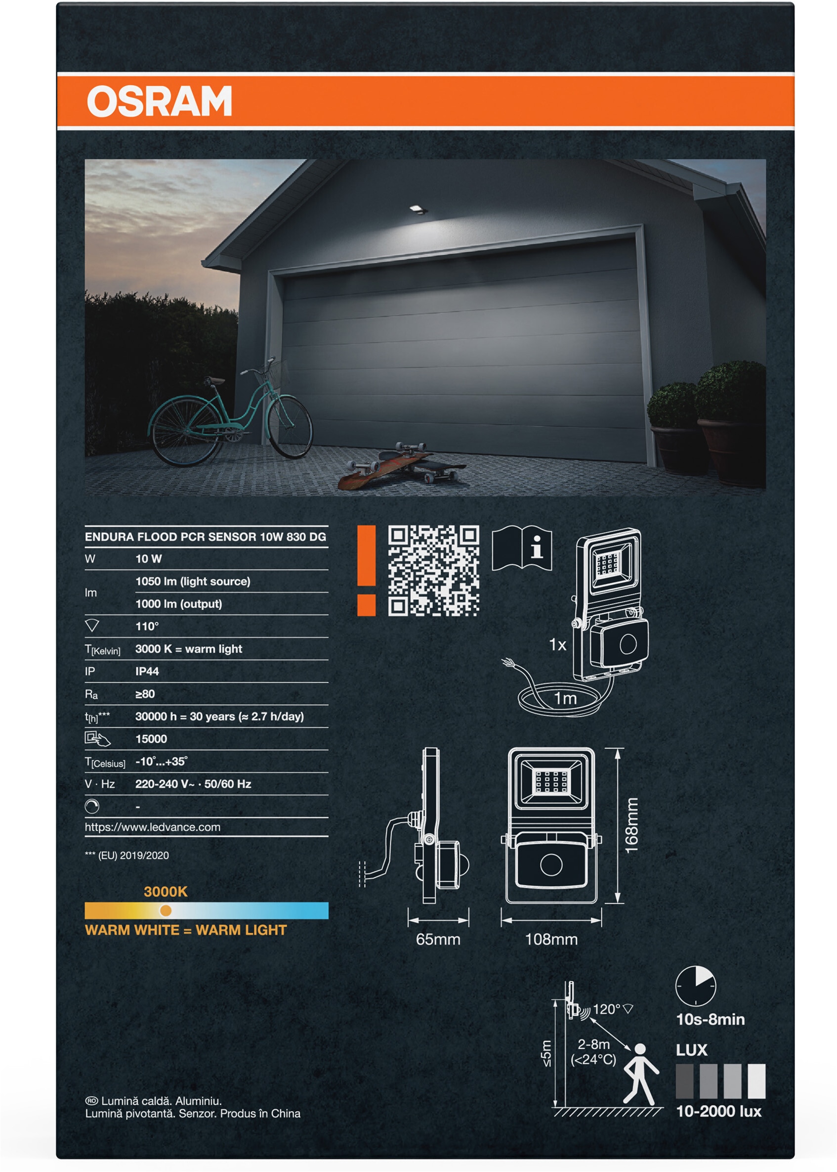 Osram LED Flutlichtstrahler »ENDURA® Flood Warm White PCR« LED-Modul 1 Stk. Warmweiß grau, LED-Modul, Aluminium