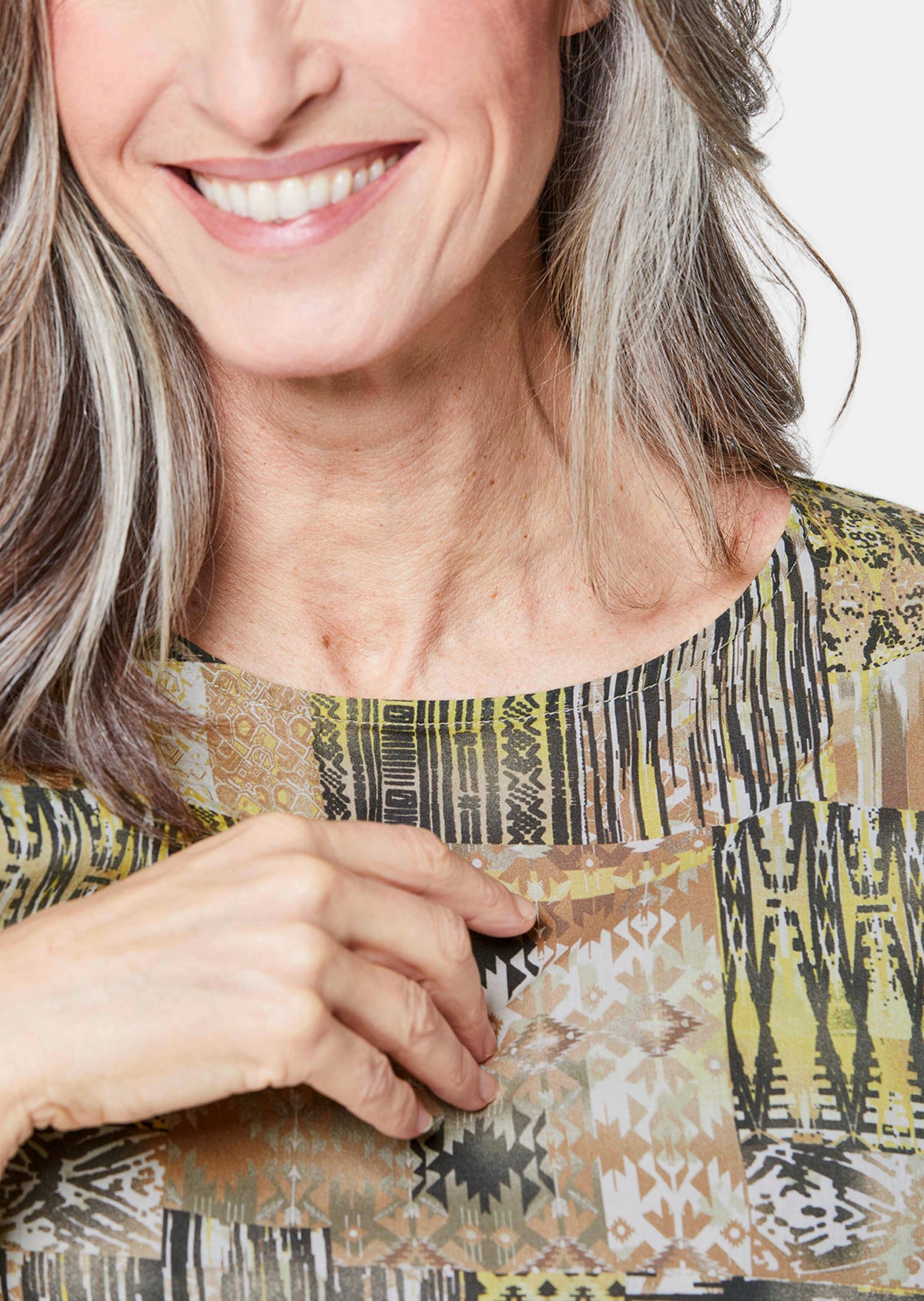 GOLDNER Druckbluse »Ultraleichte Druckbluse aus reiner Baumwolle«