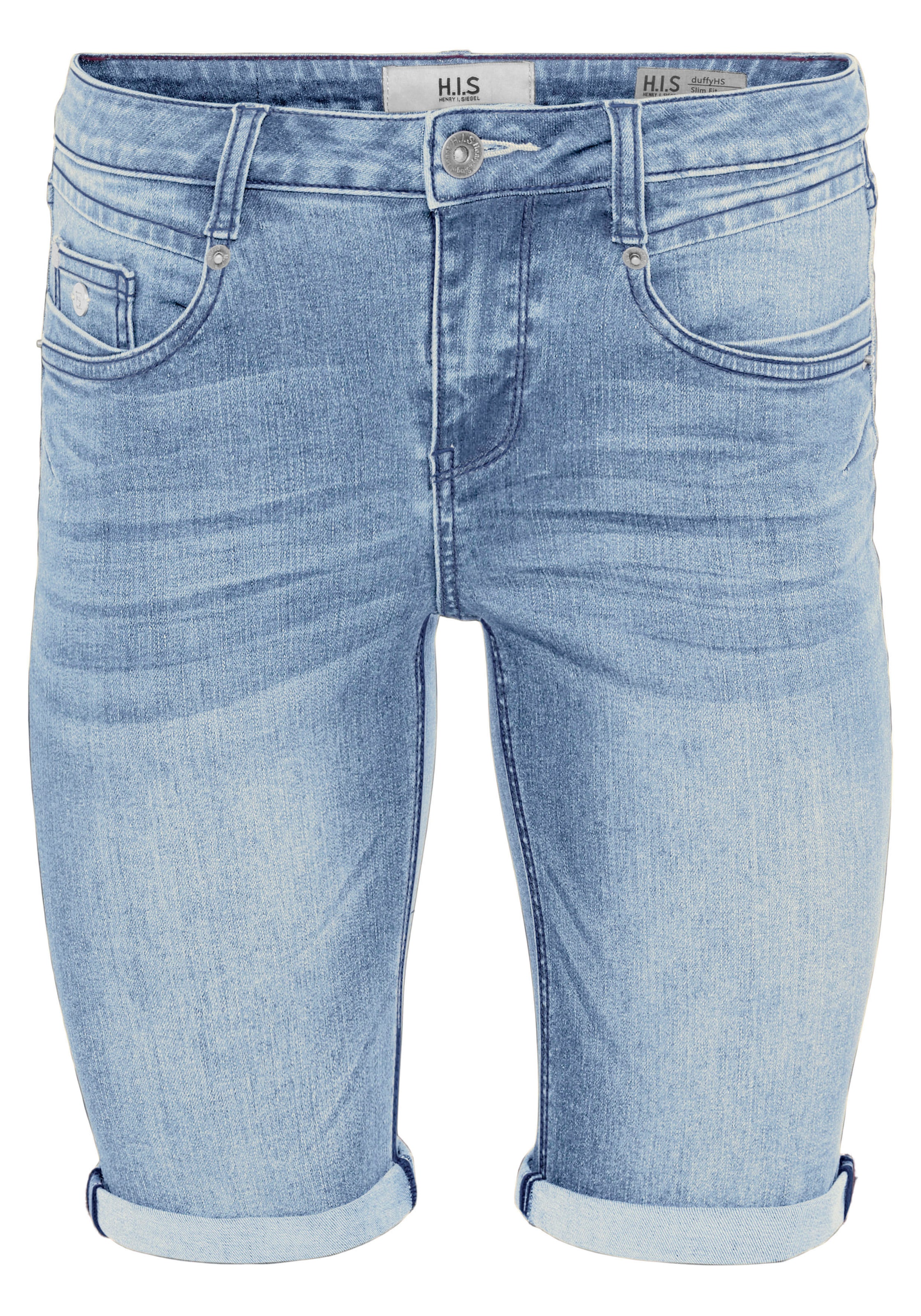 H.I.S Jeansshorts »duffyHS«, schmale Beinform, krempelbare Beinabschlüsse, normale Leibhöhe