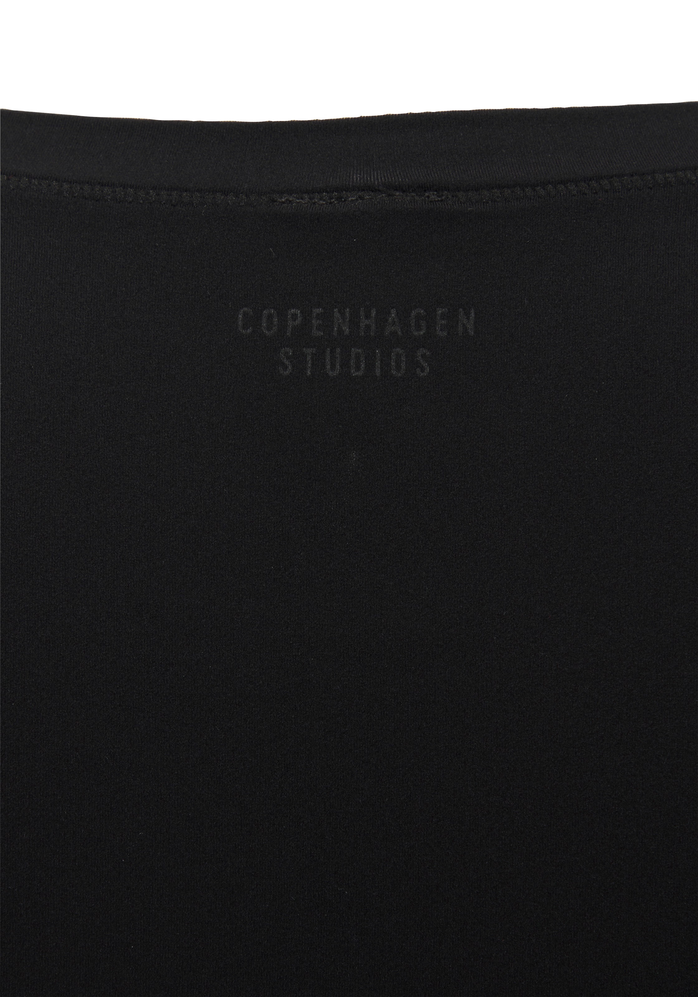 Copenhagen Studios T-Shirt weicher und elastischer Materialmix, unifarbene Optik