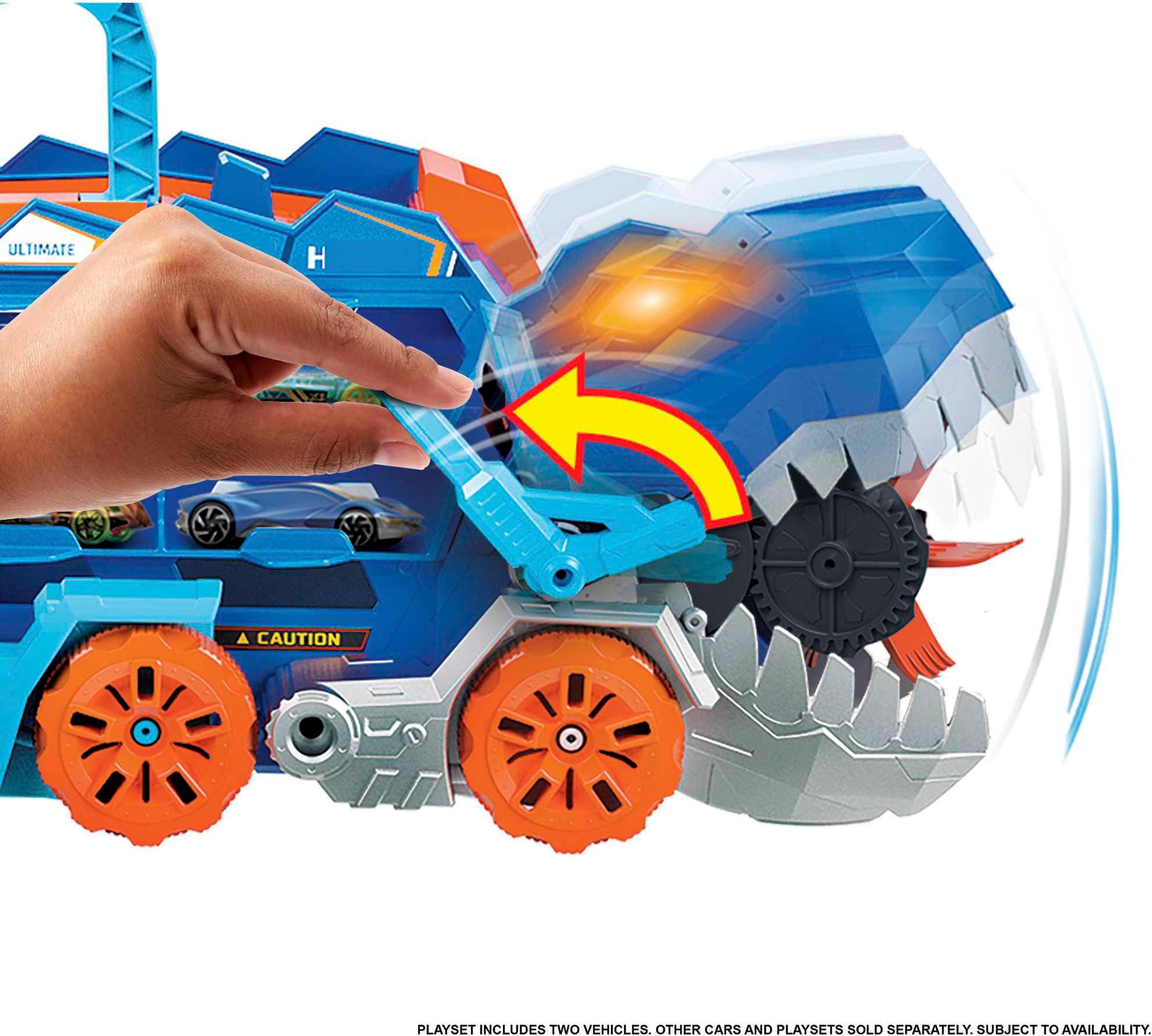 Hot Wheels Spielzeug-Transporter »Ultimative Transporter«, mit Rennstrecke; mit Licht und Sound