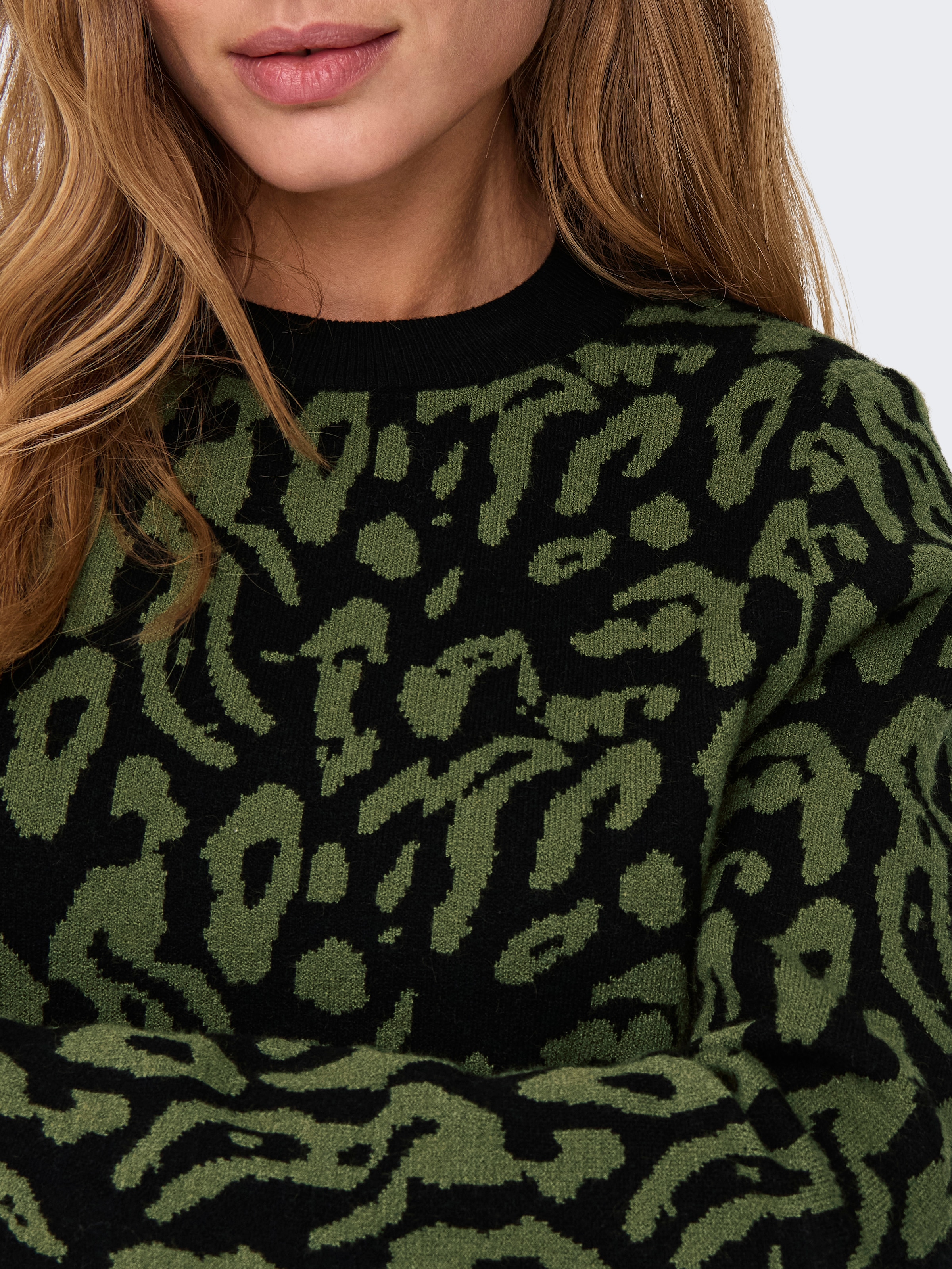 ONLY Strickkleid »ONLJENNI LS ANIMAL DRESS EX KNT«