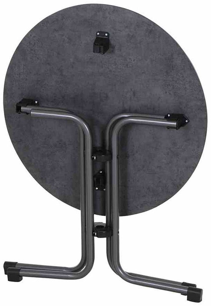 Siena Garden Gartensessel »Lane Sessel  taupe 4er Set mit Tisch« Set, 4 Stk. tlg. 4 x Stapelsessel + Tisch Sola Ø 80 cm
