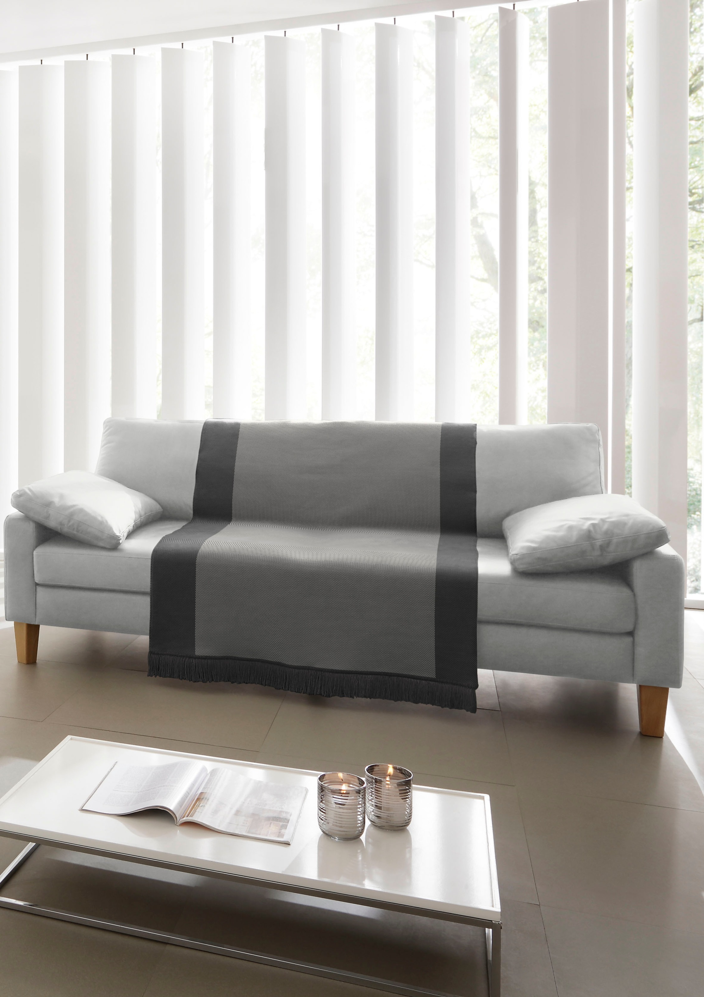 Biederlack Wohndecke »Salt & Pepper«, mit Melange-Optik