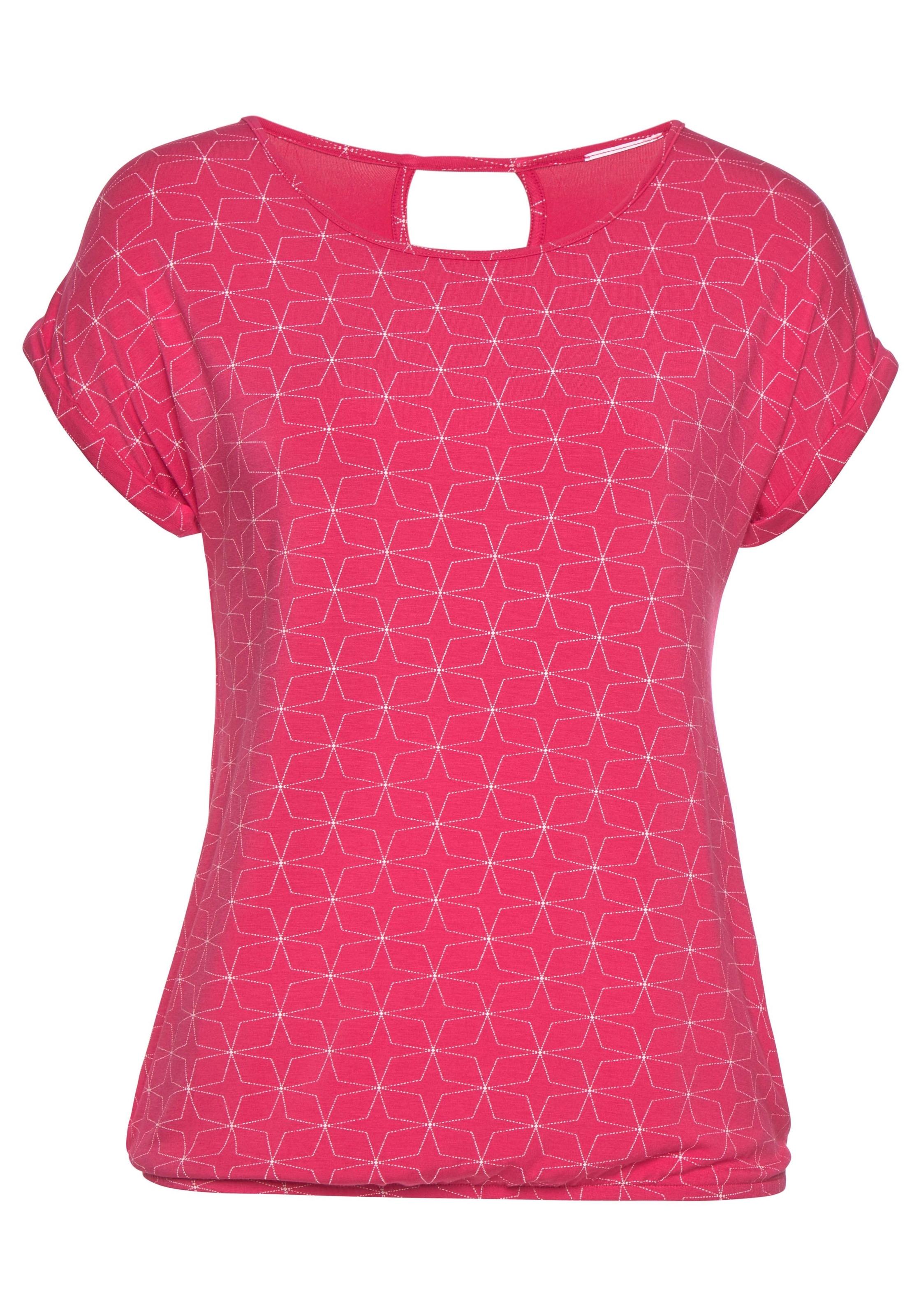 T-Shirt, LASCANA bei Nacken Cut-Out mit kleinem (2er-Pack), OTTO im online