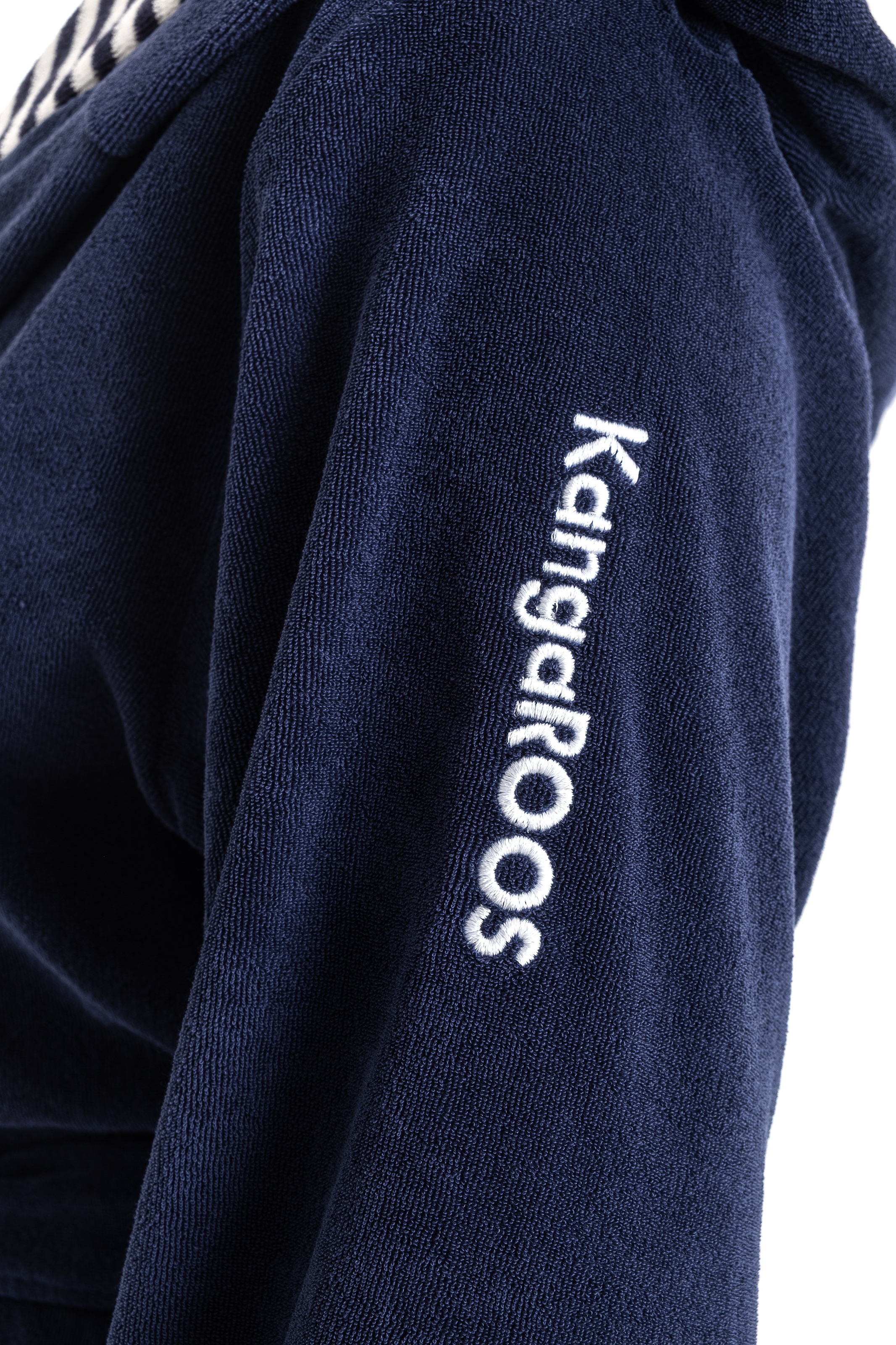 KangaROOS Damenbademantel »Dalia, ideal für Sauna & Spa, Standardlänge & Überlänge«, (1 St.), Uni-Farben mit Streifen, mit Taschen, XS-3XL, auch in extra lang