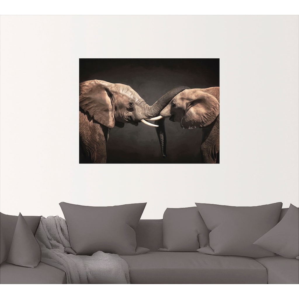 Artland Wandbild »Zwei Elefanten«, Wildtiere, (1 St.)