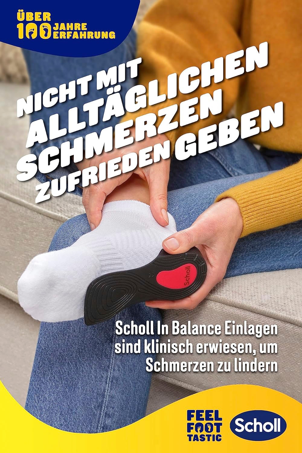 Scholl Einlegesohlen »In-Balance 3/4 bei Schmerzen Knie bis Ferse«, Sohlen bei Schmerzen von Knie bis Ferse