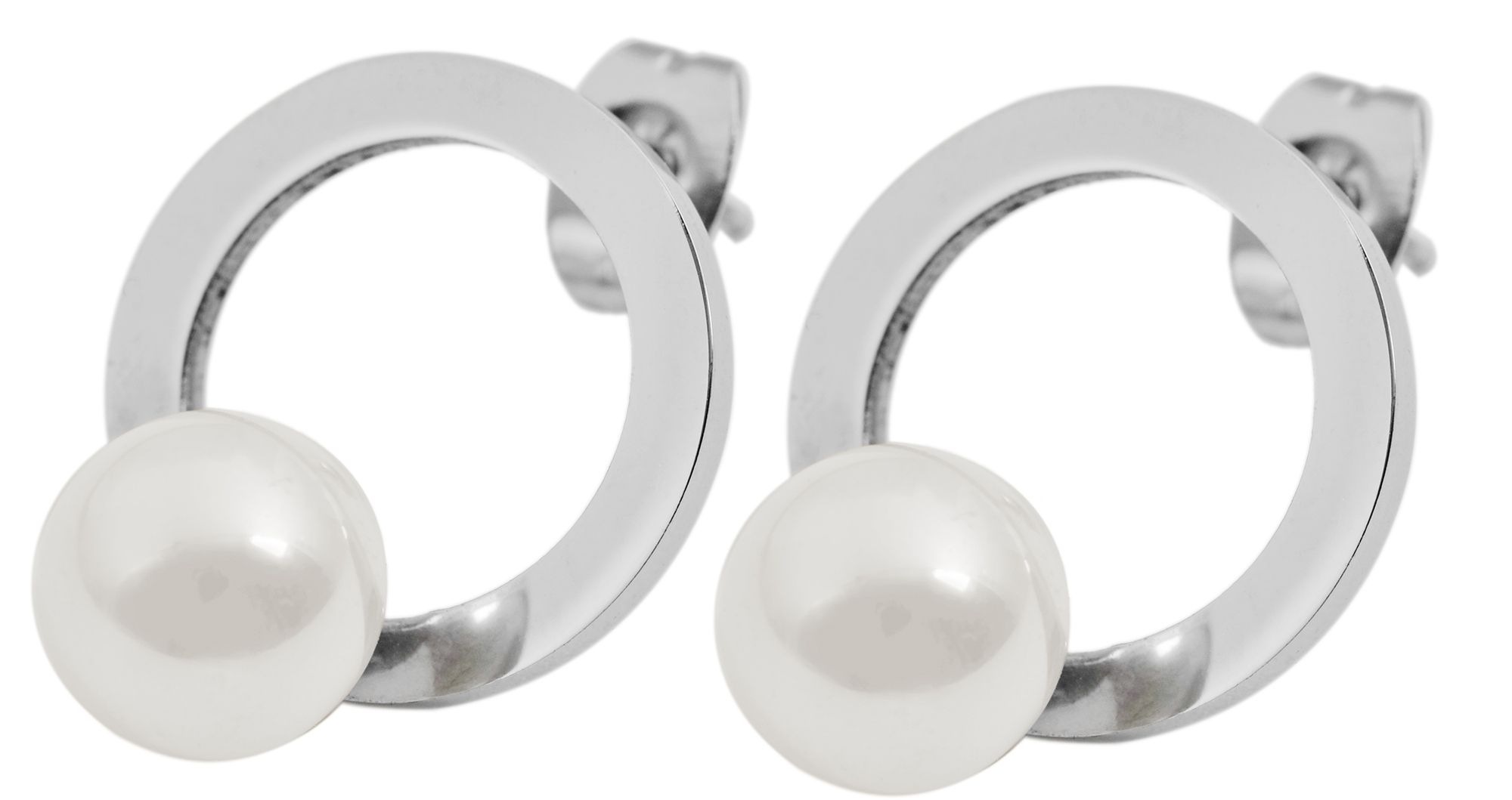 Adelia´s Paar Ohrstecker »Damen Ohrringe ¿ Ohrstecker aus Edelstahl mit Perle«