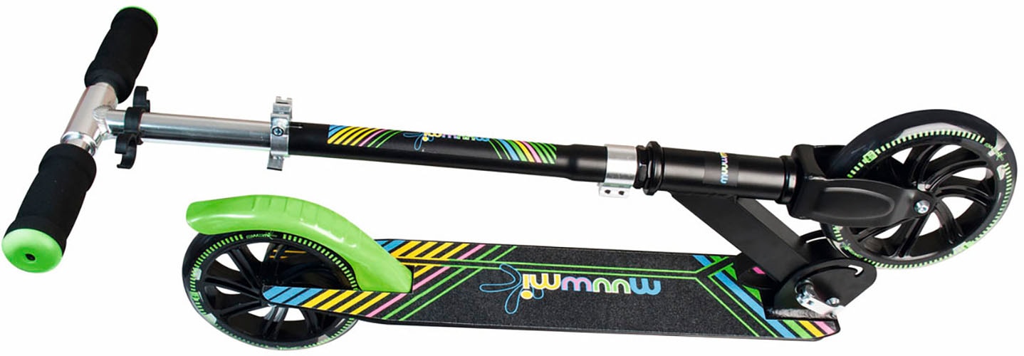 Muuwmi Scooter »Aluminium Neon 180 mm, mit Leuchtrollen«