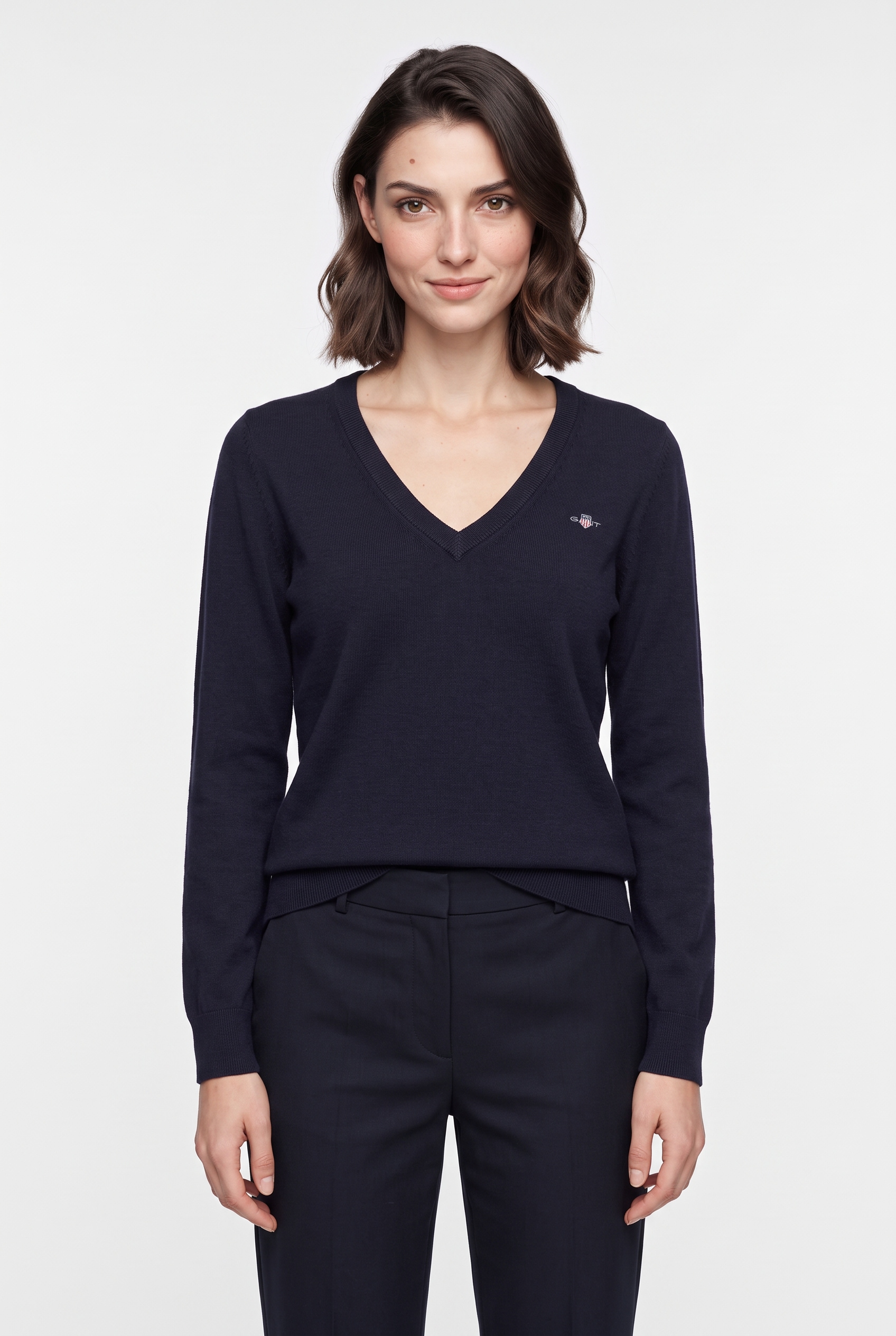 Gant Strickpullover »WOOL COTTON V-NECK«