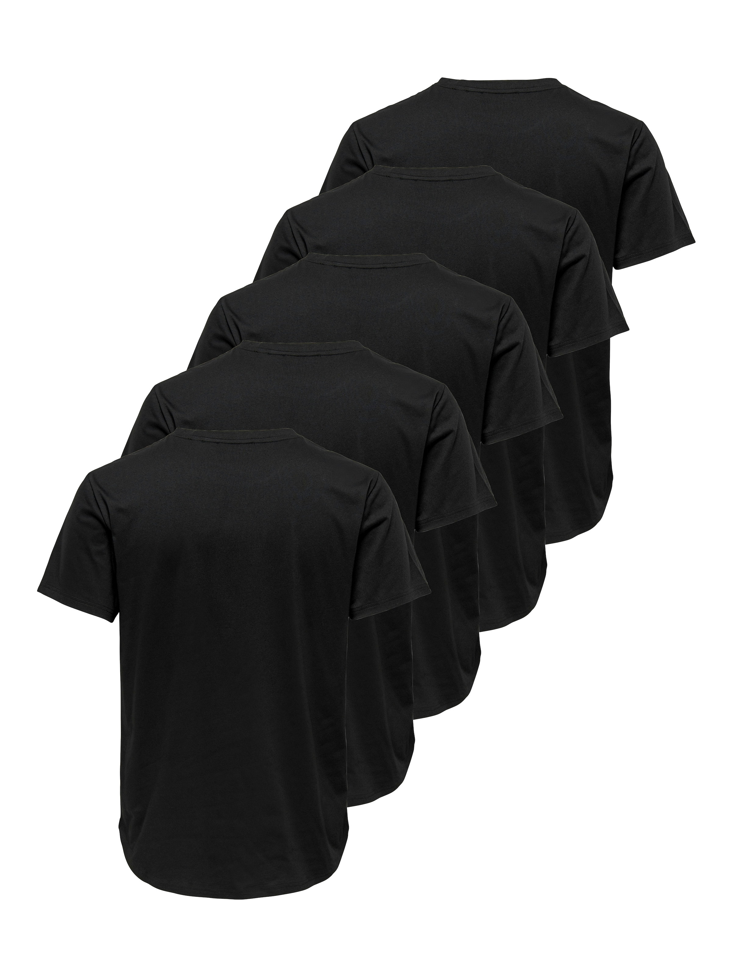 ONLY & SONS Rundhalsshirt »ONSJEFF LONGY SS TEE 5-PACK OTL« Packung, 5
