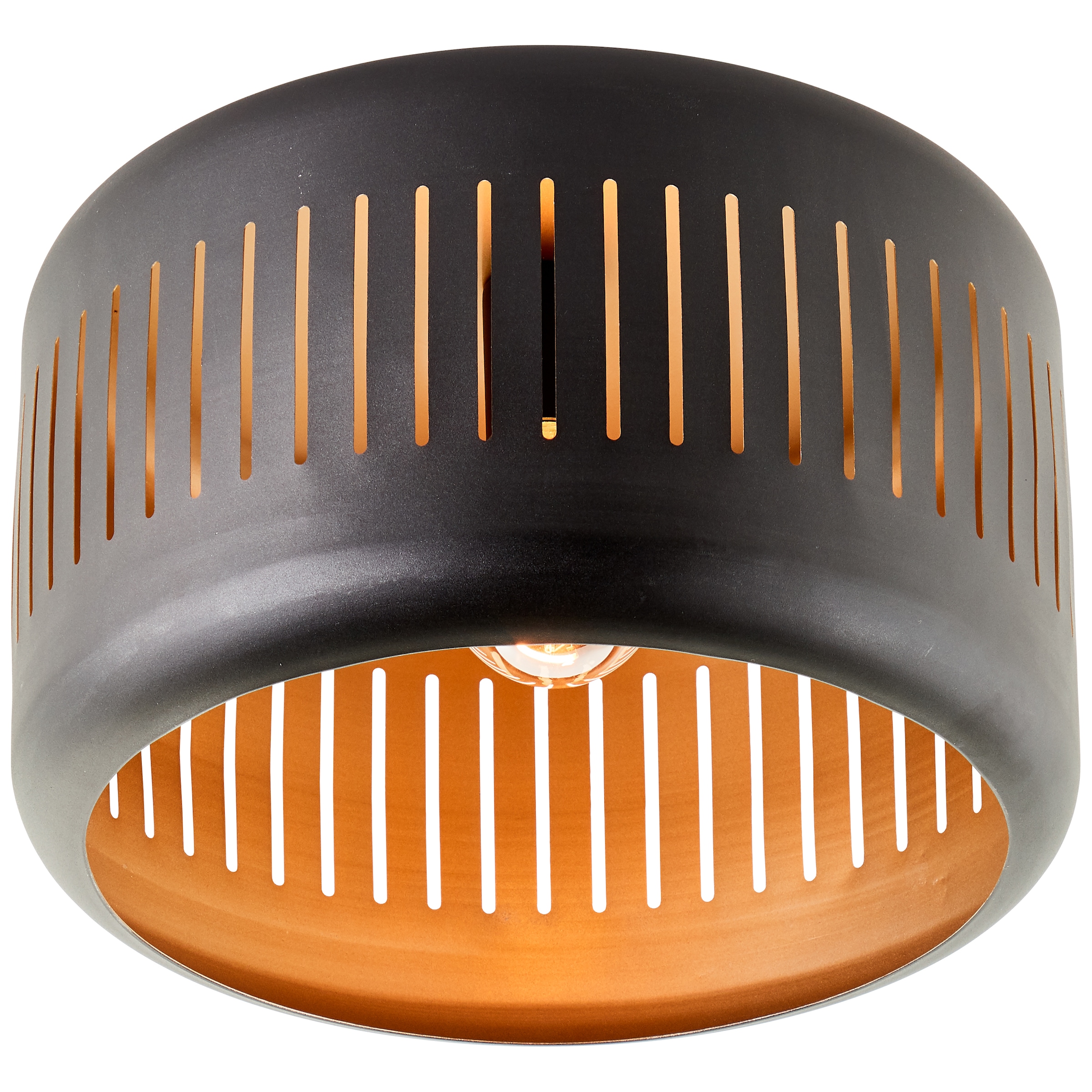 Brilliant Deckenleuchte »Tyas«, 1 flammig, Leuchtmittel E27 | ohne Leuchtmittel, 26 x 38 cm, 1 x E27, Metall, schwarz/goldfarben