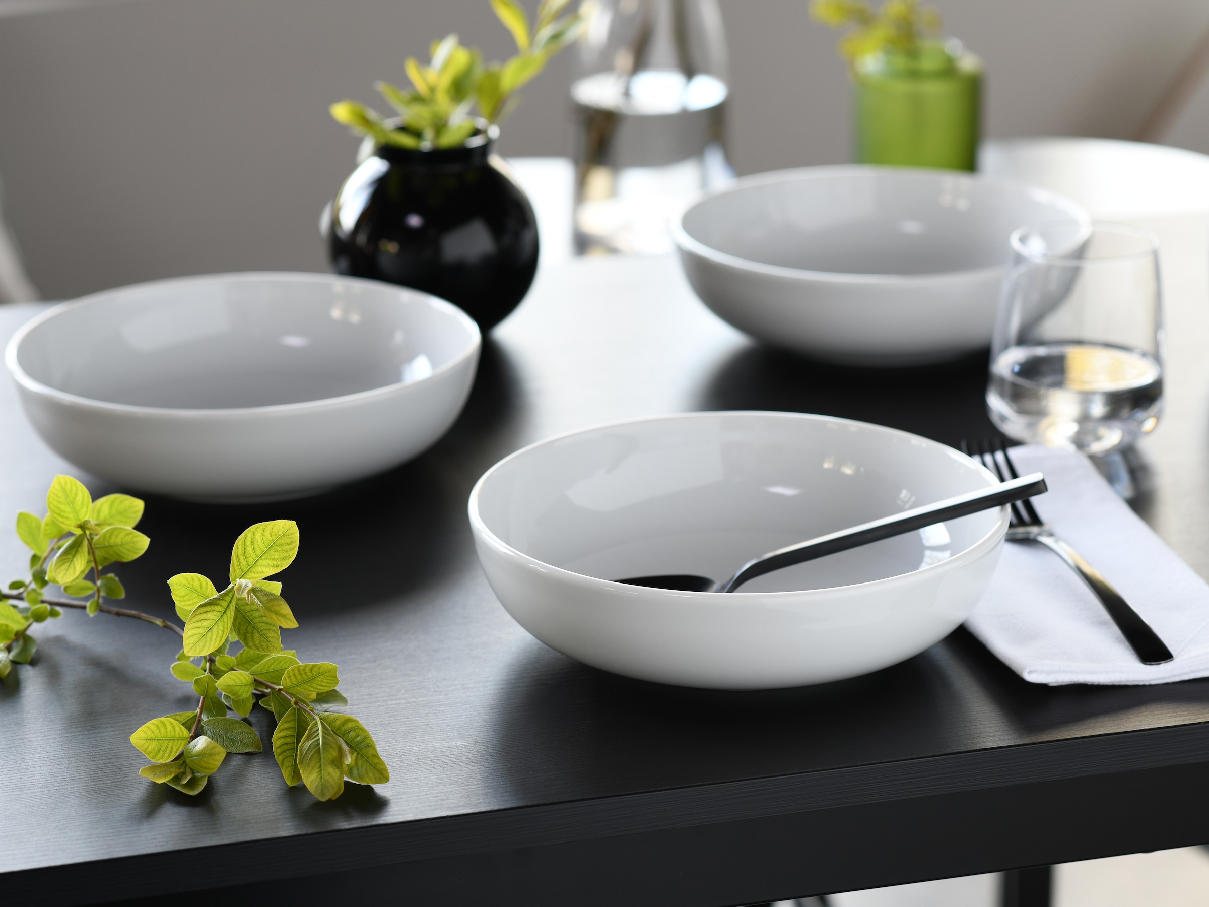 CreaTable Schale »Allround Weiss, Poke Bowl 21 cm 4-tlg« 4 Stk. aus Porzellan Daily Use, Zeitlos