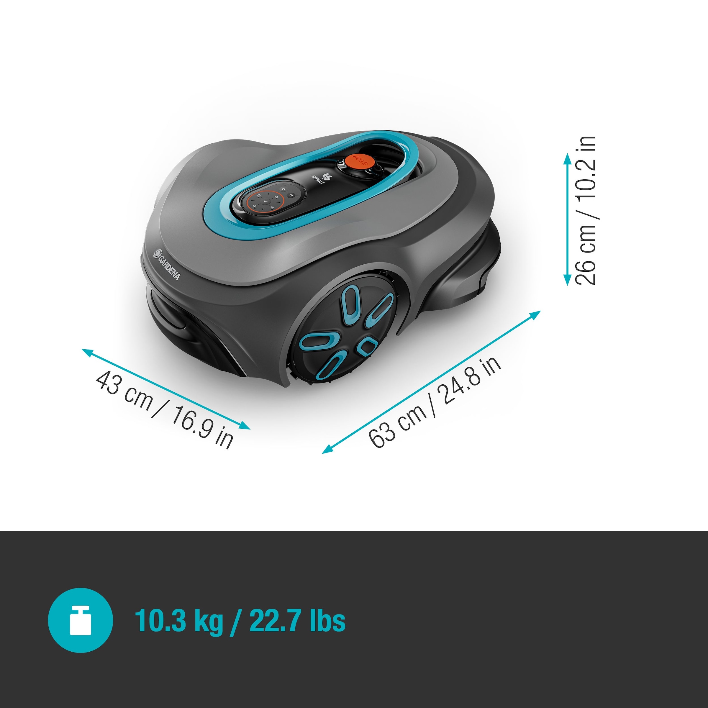 GARDENA Rasenmähroboter »smart SILENO max«, inkl. 150 m Begrenzungskabel