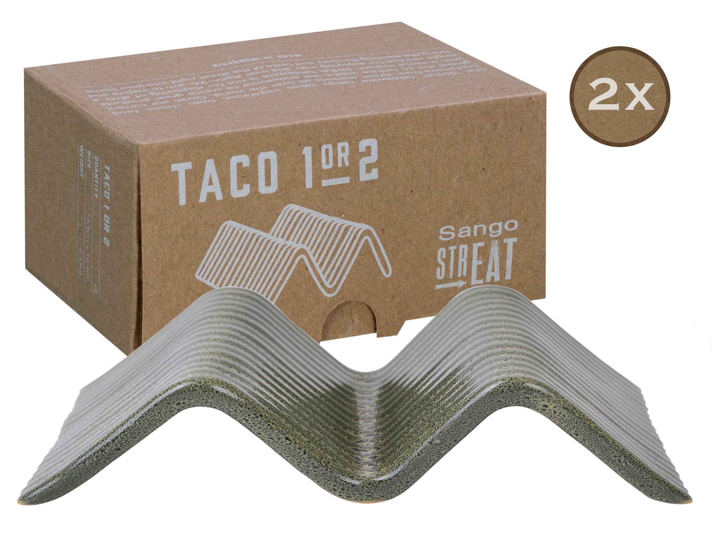 CreaTable Servierplatte »Taco Stand«, (Set, 2 tlg.), Servier Set, Topaktueller „Streat Food“ Trend