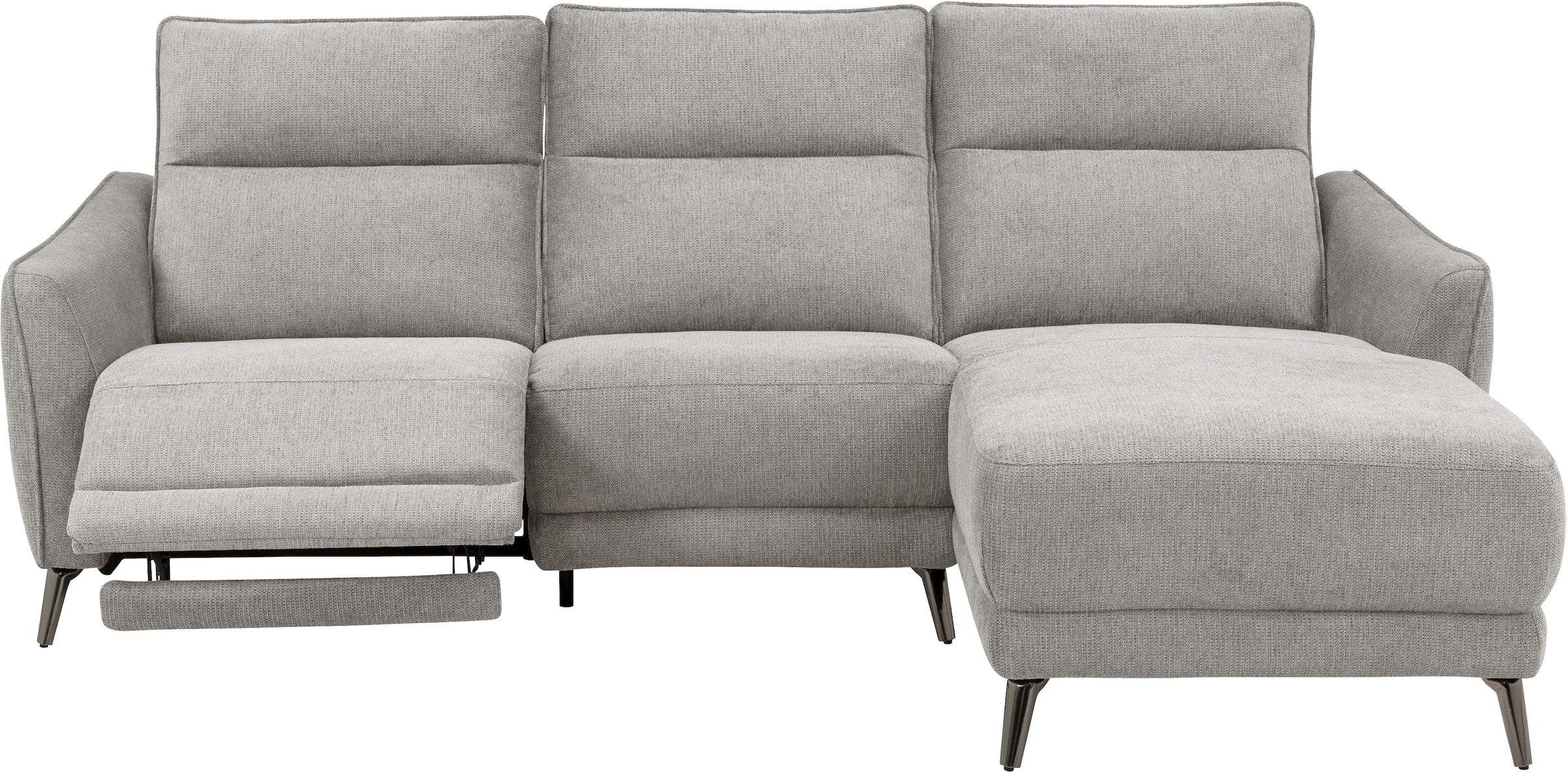 INOSIGN Ecksofa »TAYLER 3-Sitzer, L-Form (Breite 239cm), elektr. Relaxfunktion, USB A/C«, und Recamiere, Liegefunktion durch Recliner, Federkernpolsterung
