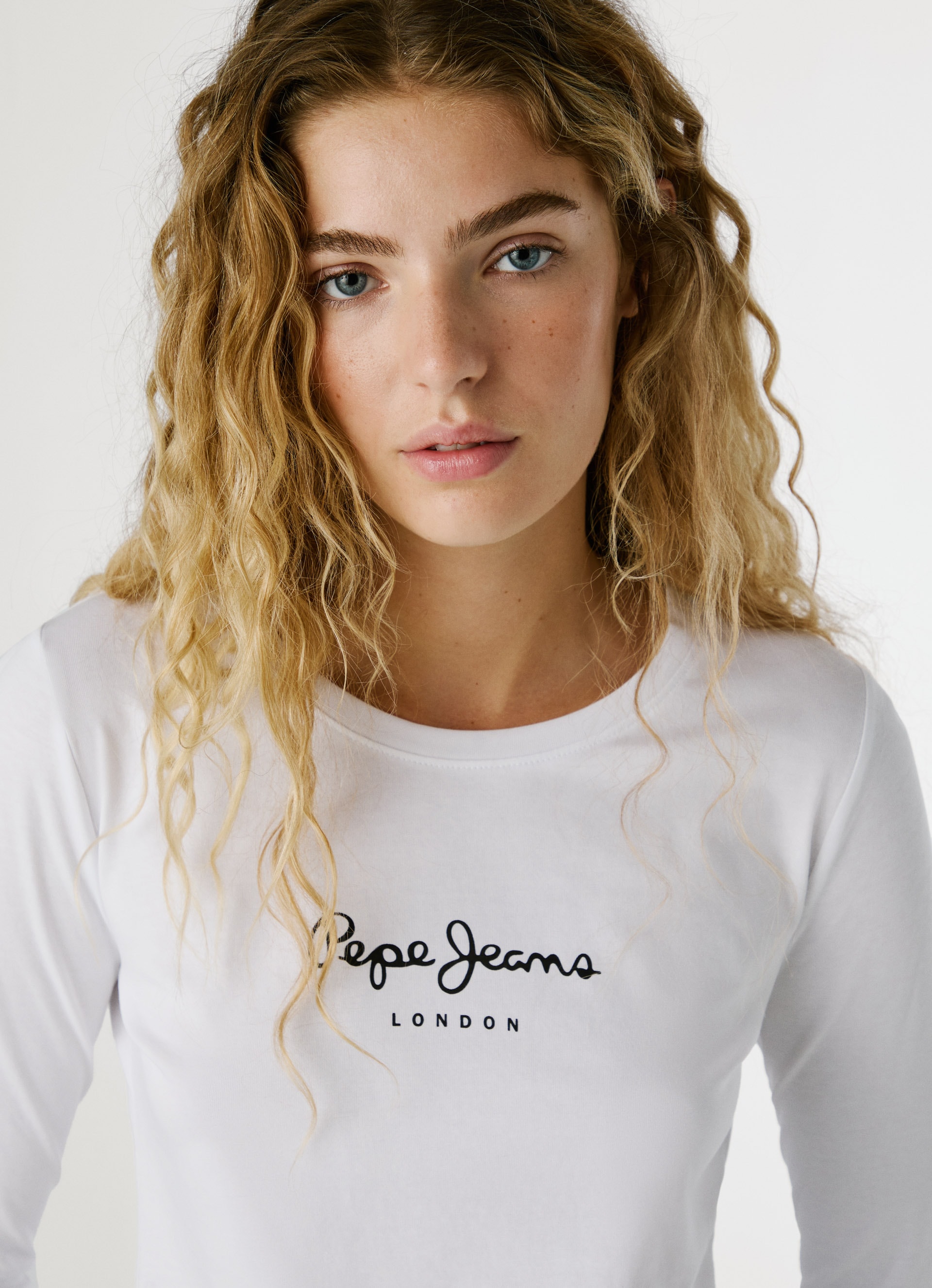 Pepe Jeans Langarmshirt »NEW VIRGINA L/S« mit Logo-Print