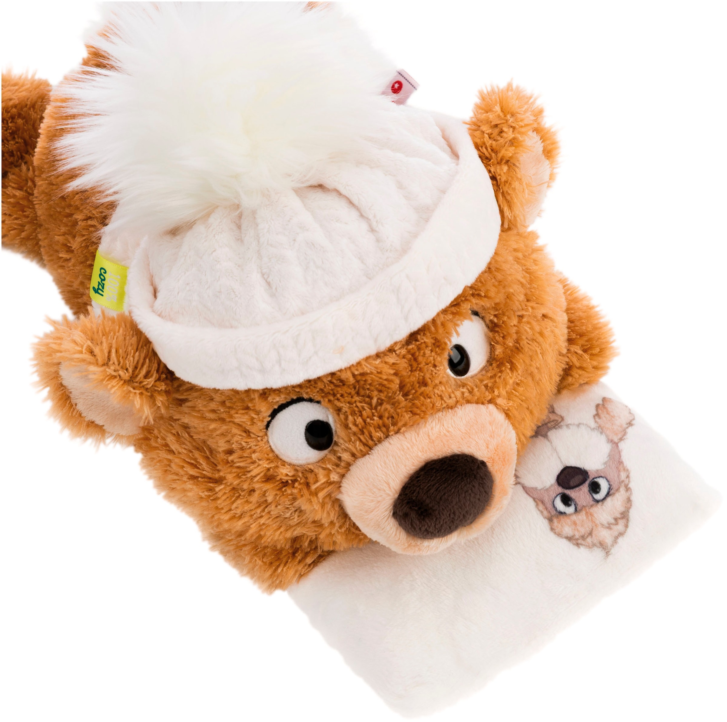 Nici Kuscheltier »Winter, Bär Capiccino mit Kissen 35cm liegend«
