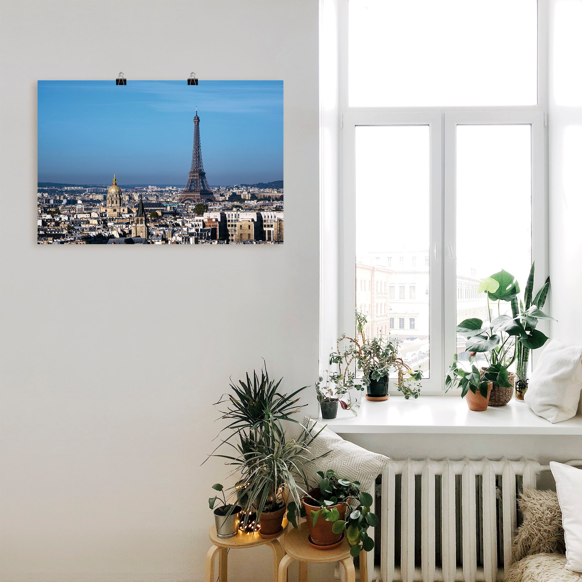 Artland Wandbild »Blick auf den Eiffelturm in Paris«, Paris, (1 St.), als Alubild, Leinwandbild, Wandaufkleber oder Poster in versch. Größen
