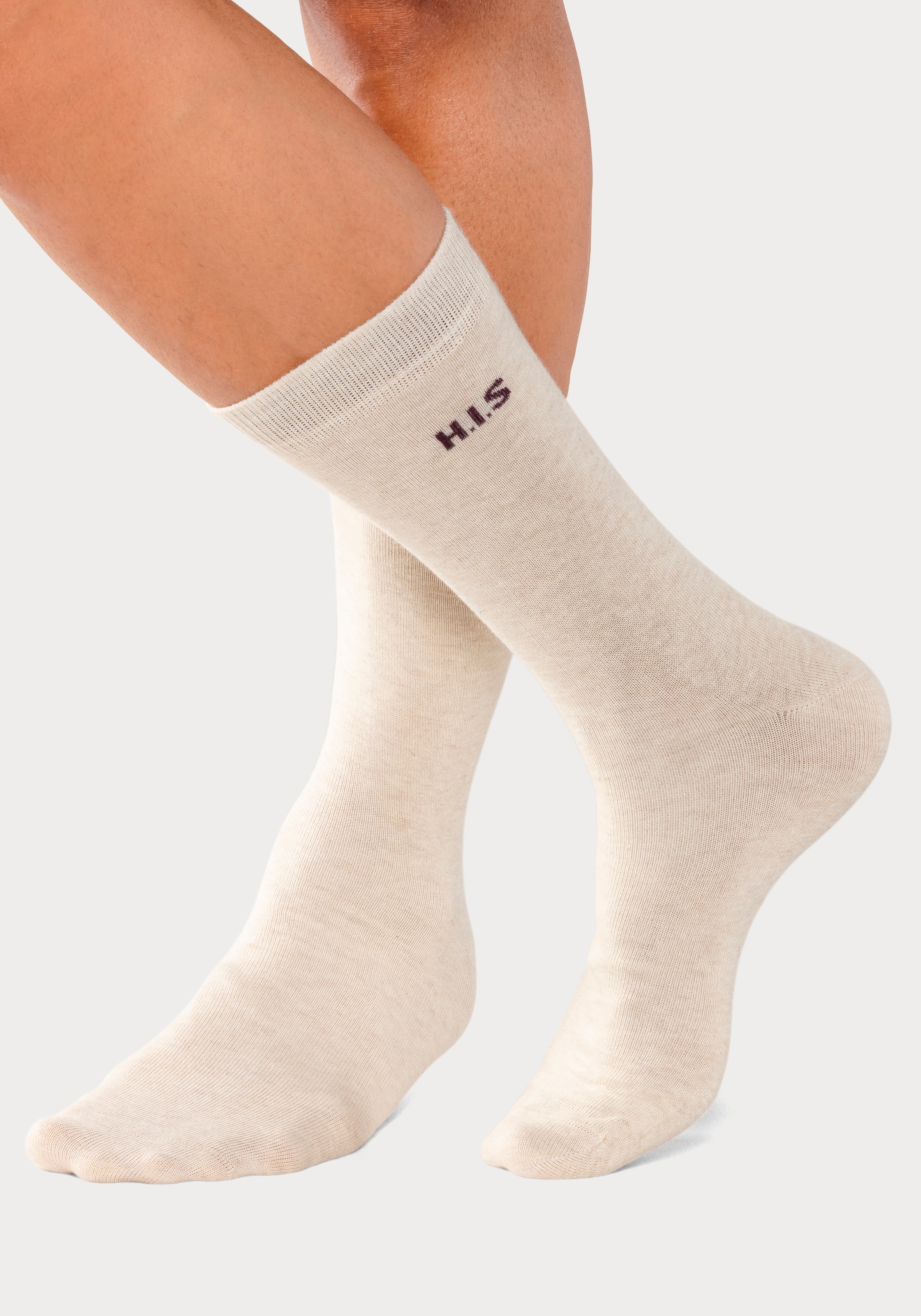 H.I.S Socken, (Packung, 10 Paar), mit farbigem Innenbund