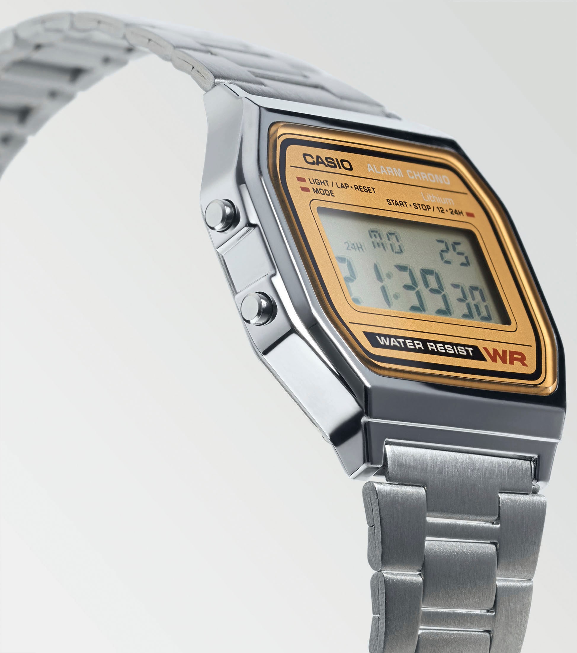 CASIO VINTAGE Chronograph, Quarzuhr, Armbanduhr, Damenuhr, Herrenuhr, Digitaluhr,Edelstahlarmband